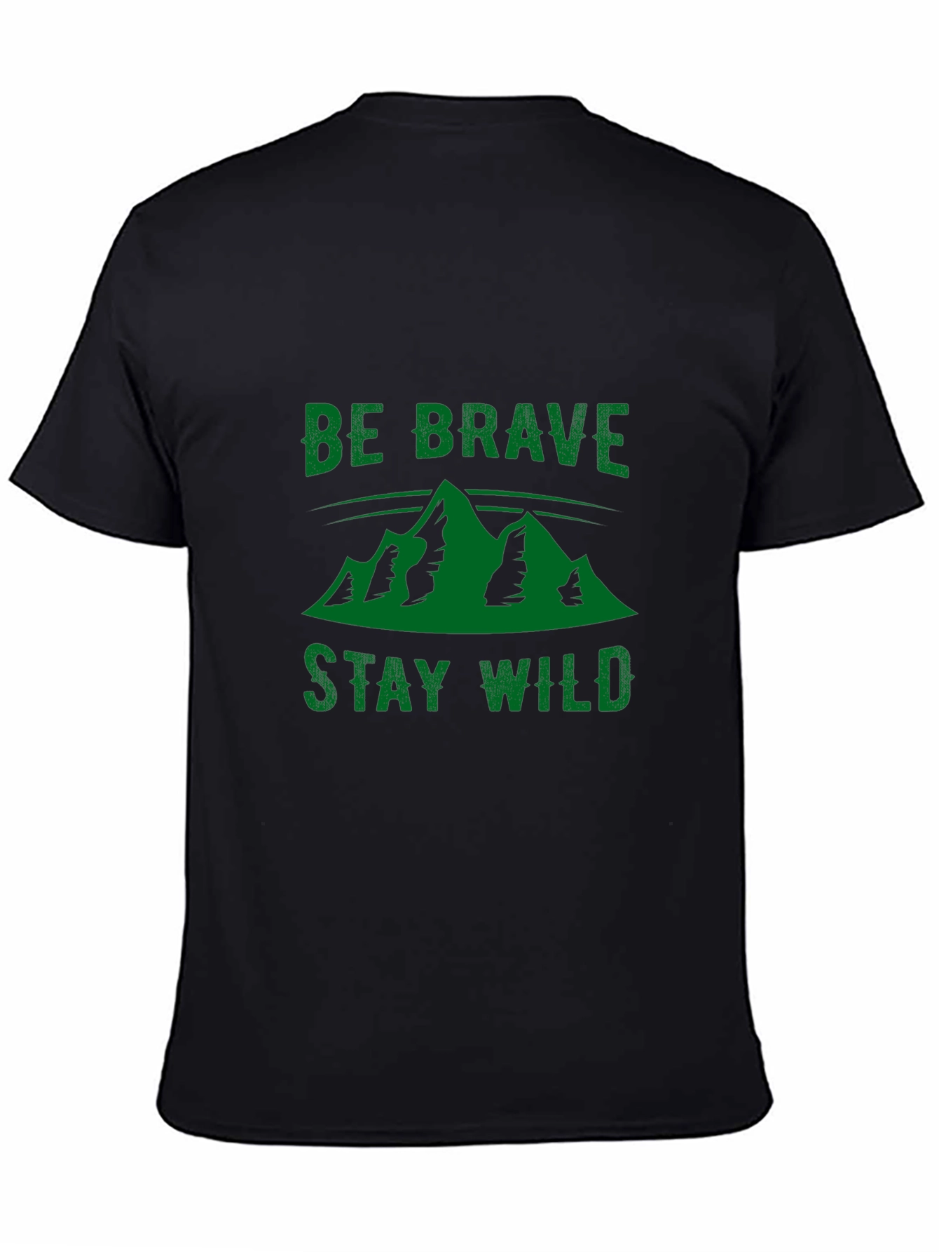 Be Brave Stay Wild Black Graphic Tee