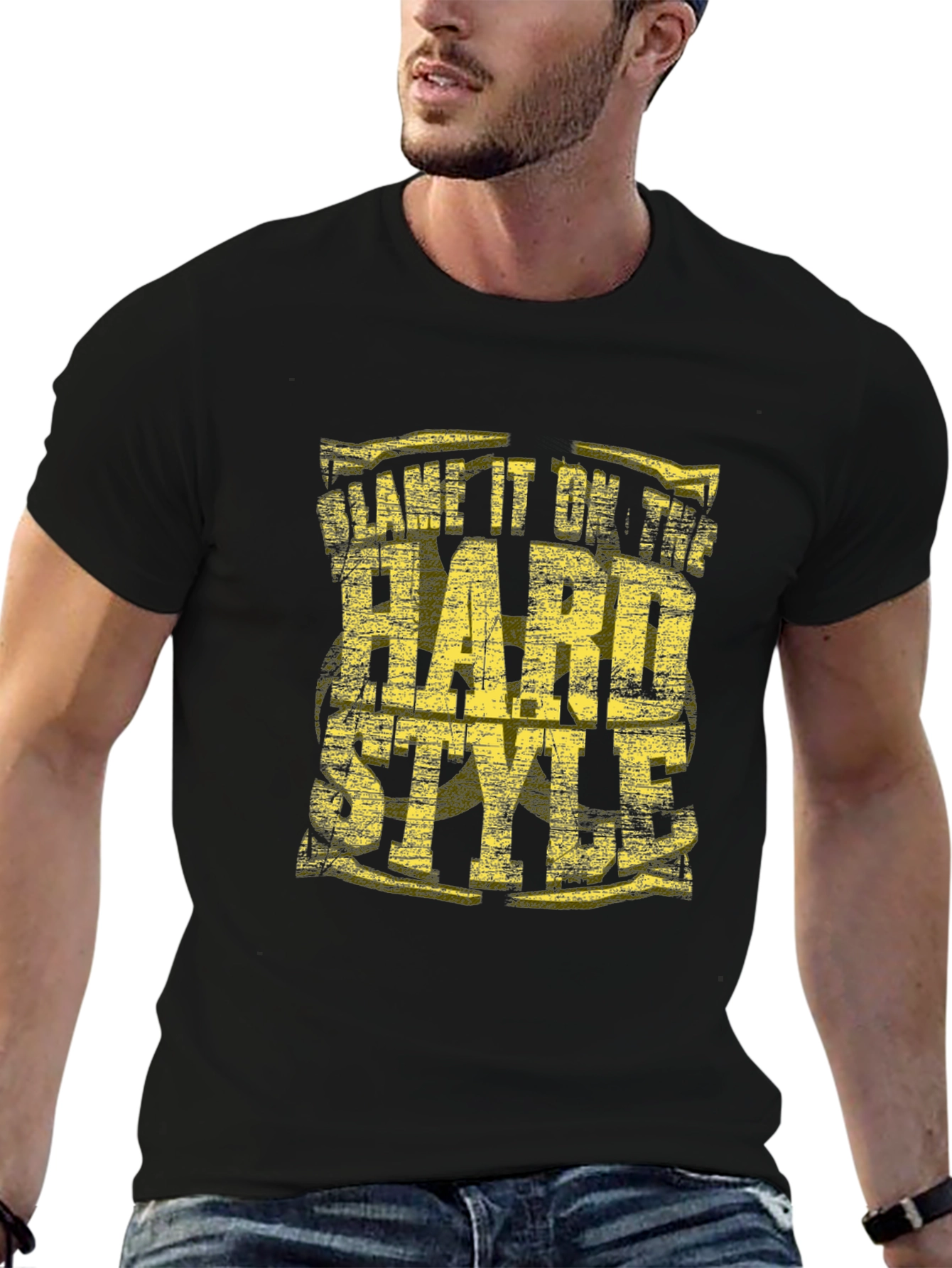 Blame it On The Hard Style Black T-Shirt