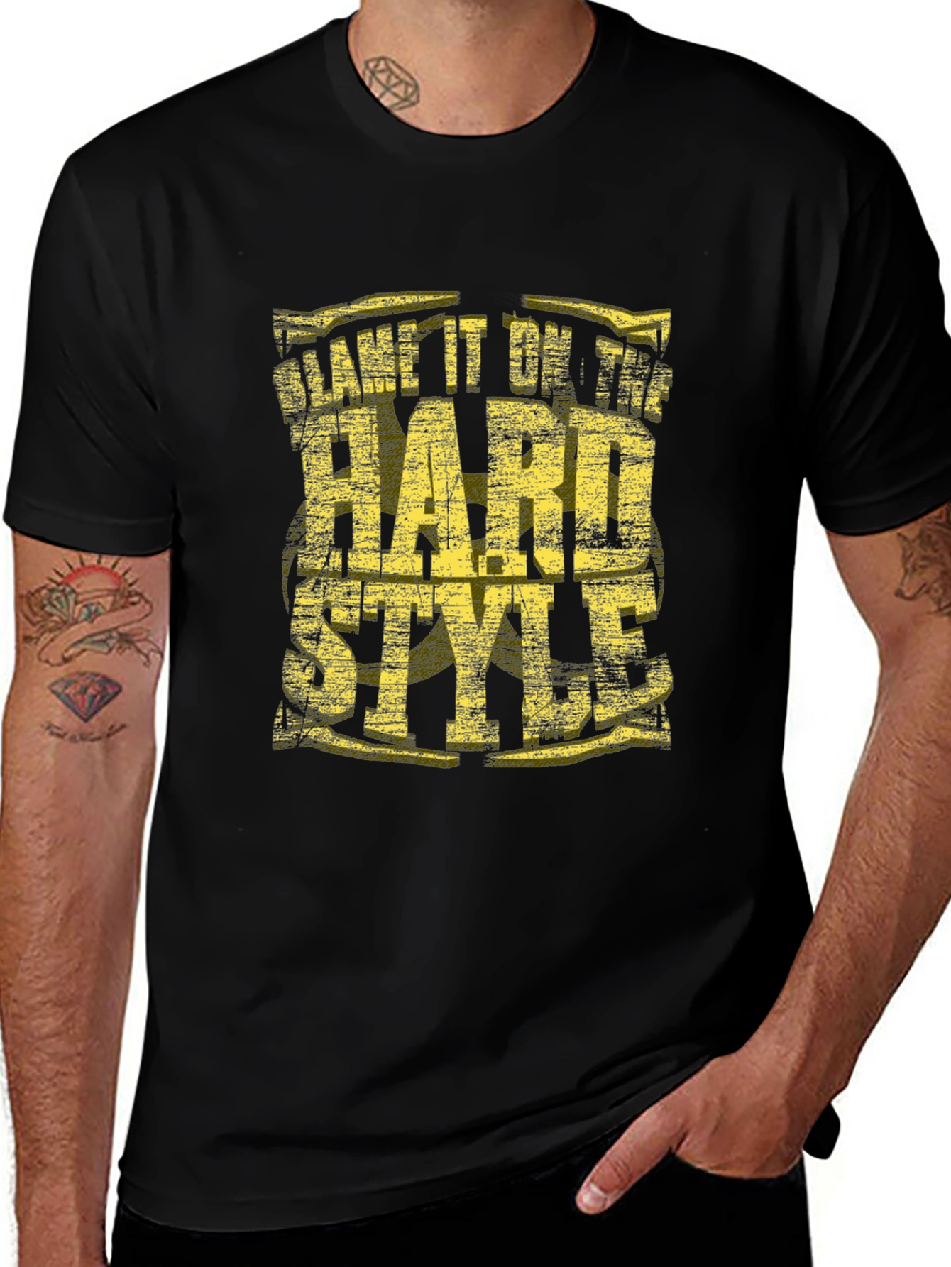 Blame it On The Hard Style Black T-Shirt