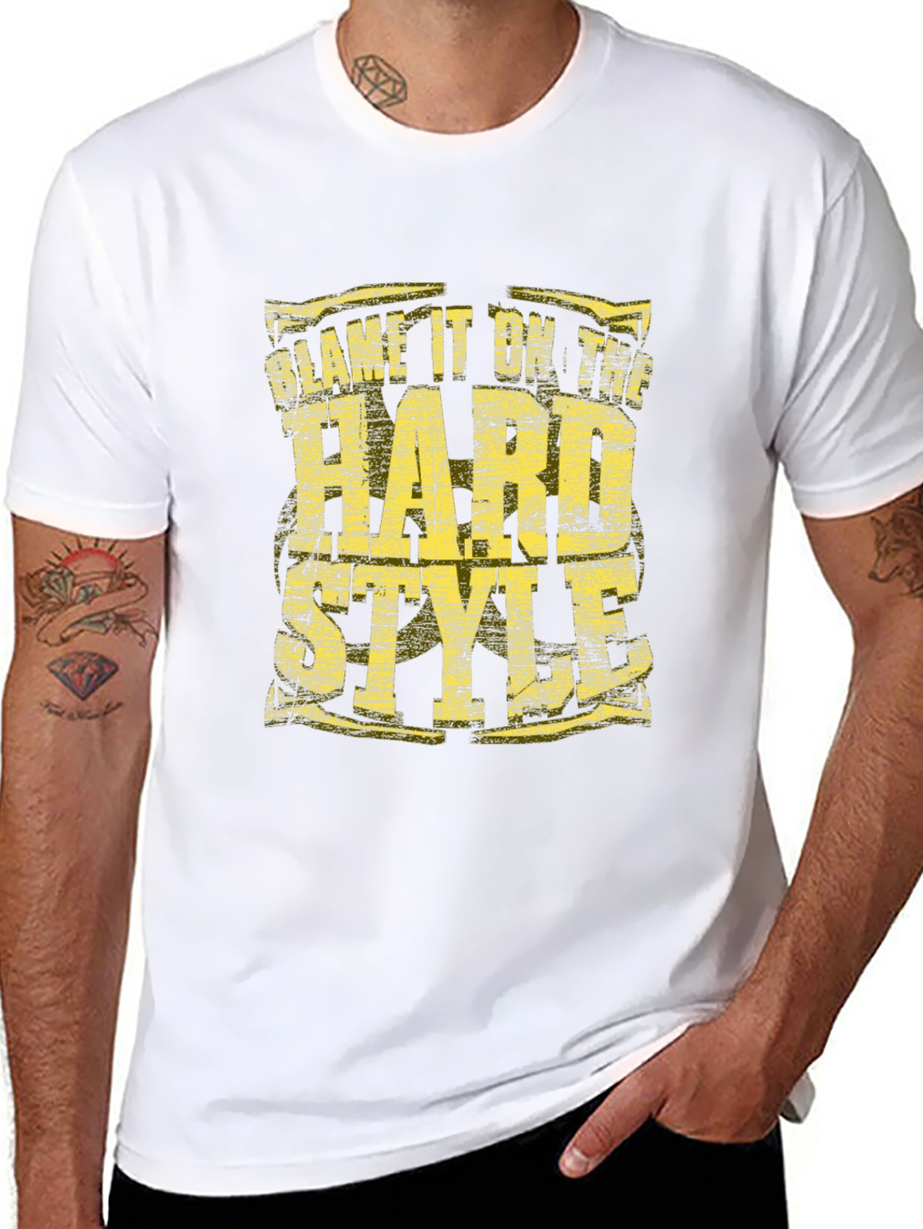 Blame it On The Hard Style Black T-Shirt