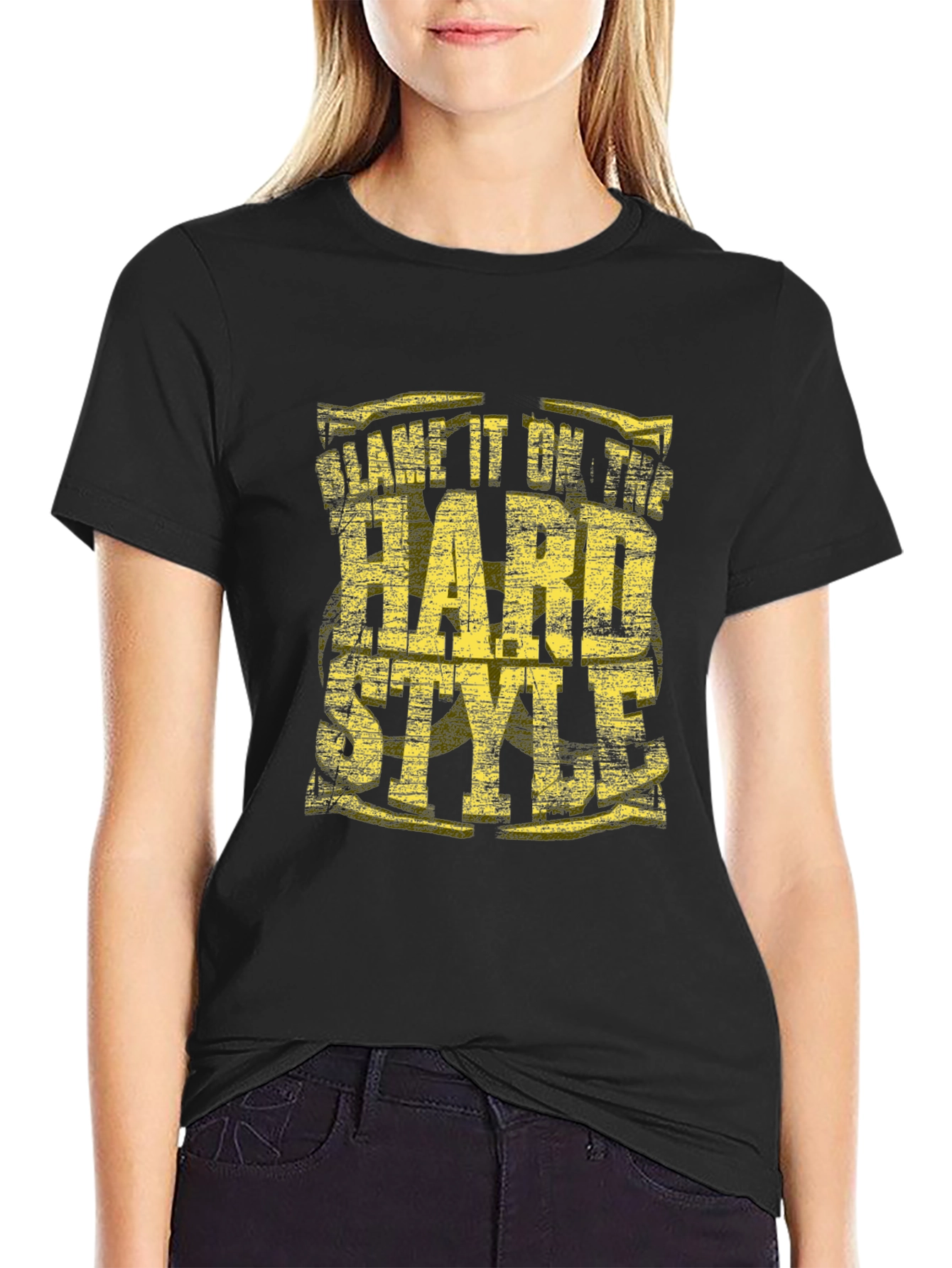 Blame it On The Hard Style Black T-Shirt