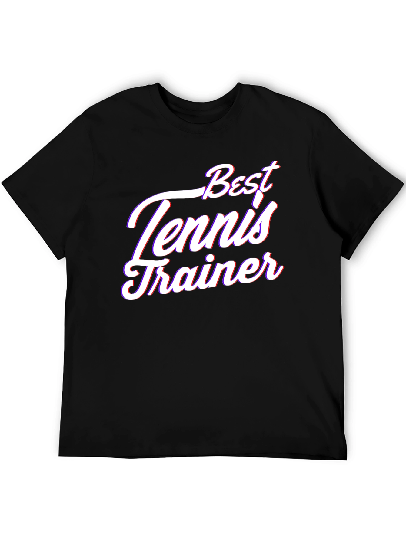 Best Tennis Trainer Black T-Shirt