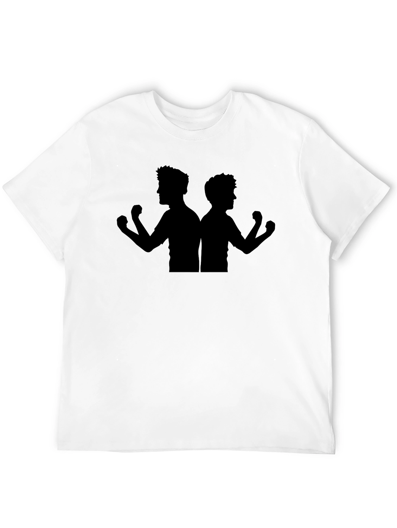 Black Silhouette Flexing Men T-Shirt