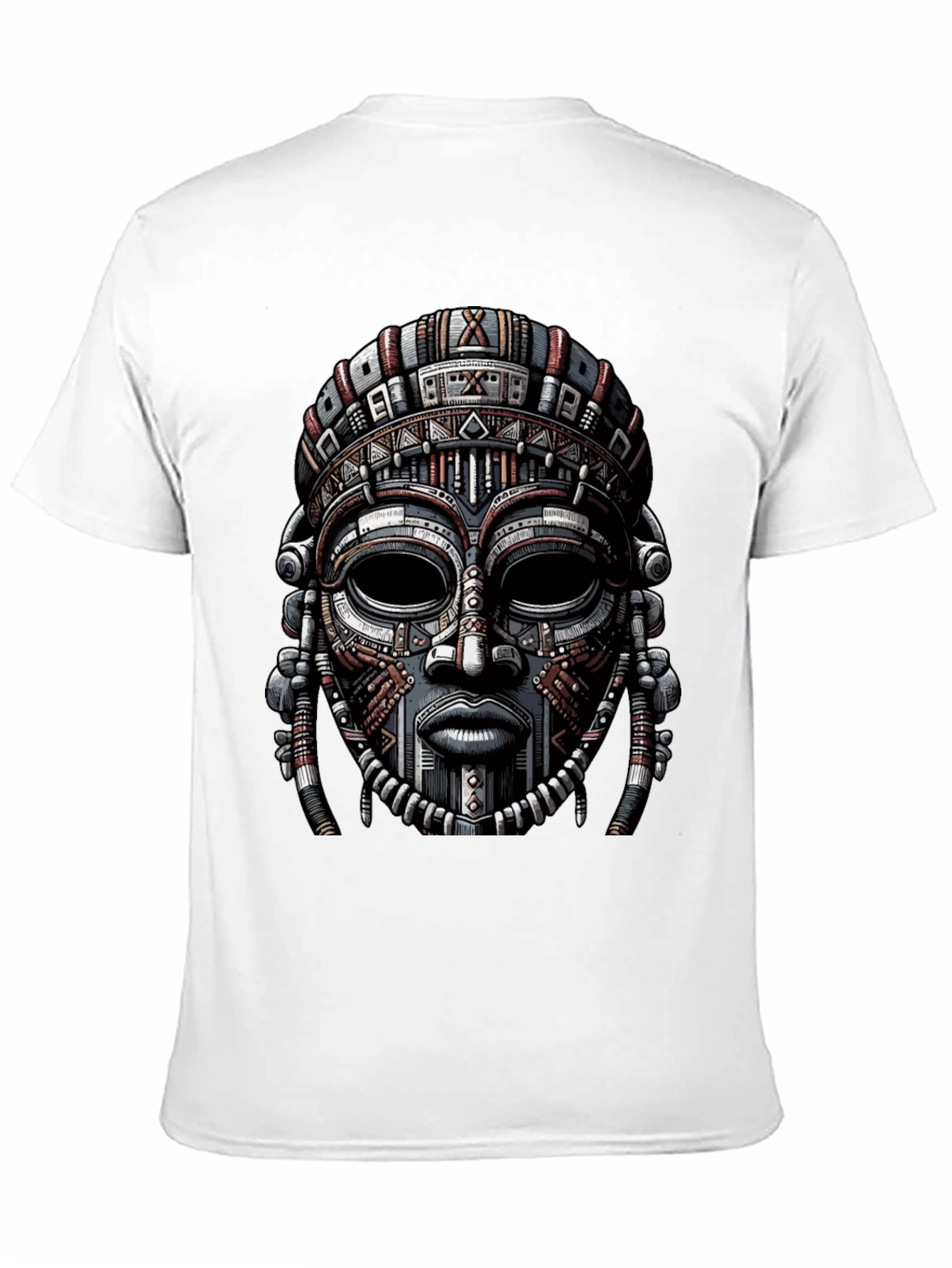 Tribal Mask Graphic Print T-Shirt
