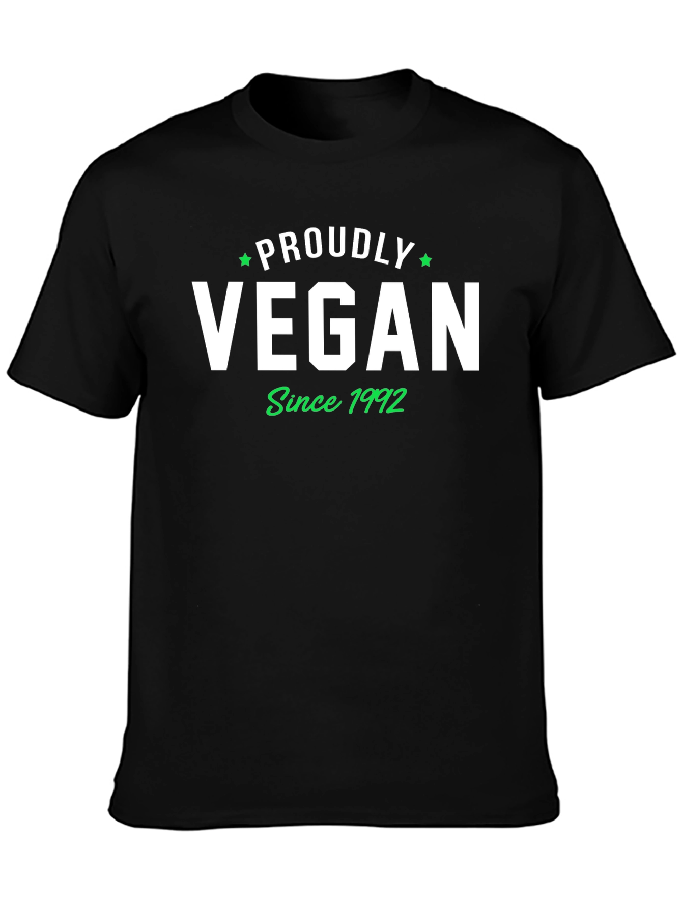 Proud Vegan Since 1992 T-Shirt -  Black