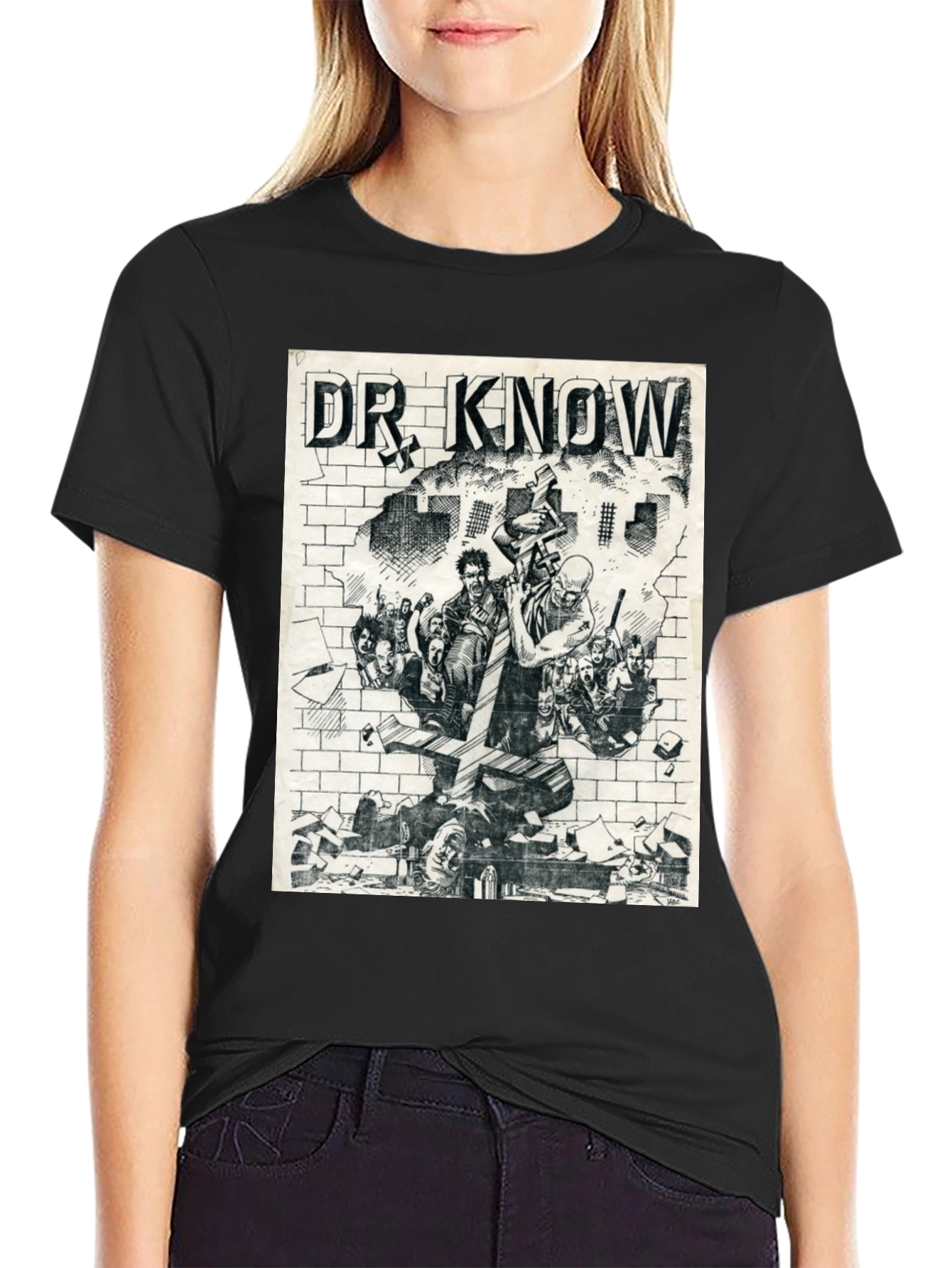 Dr. Know Graphic Tee - Black Cotton T-Shirt