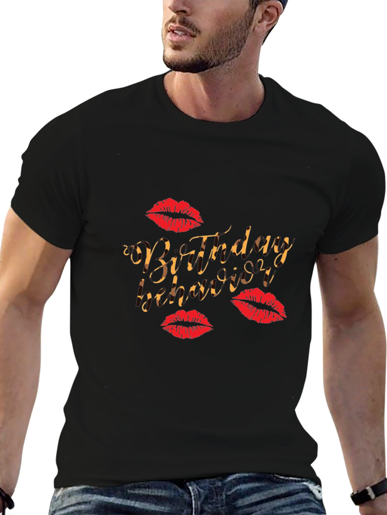 Birthday Vibes Graphic Tee - Kiss Print