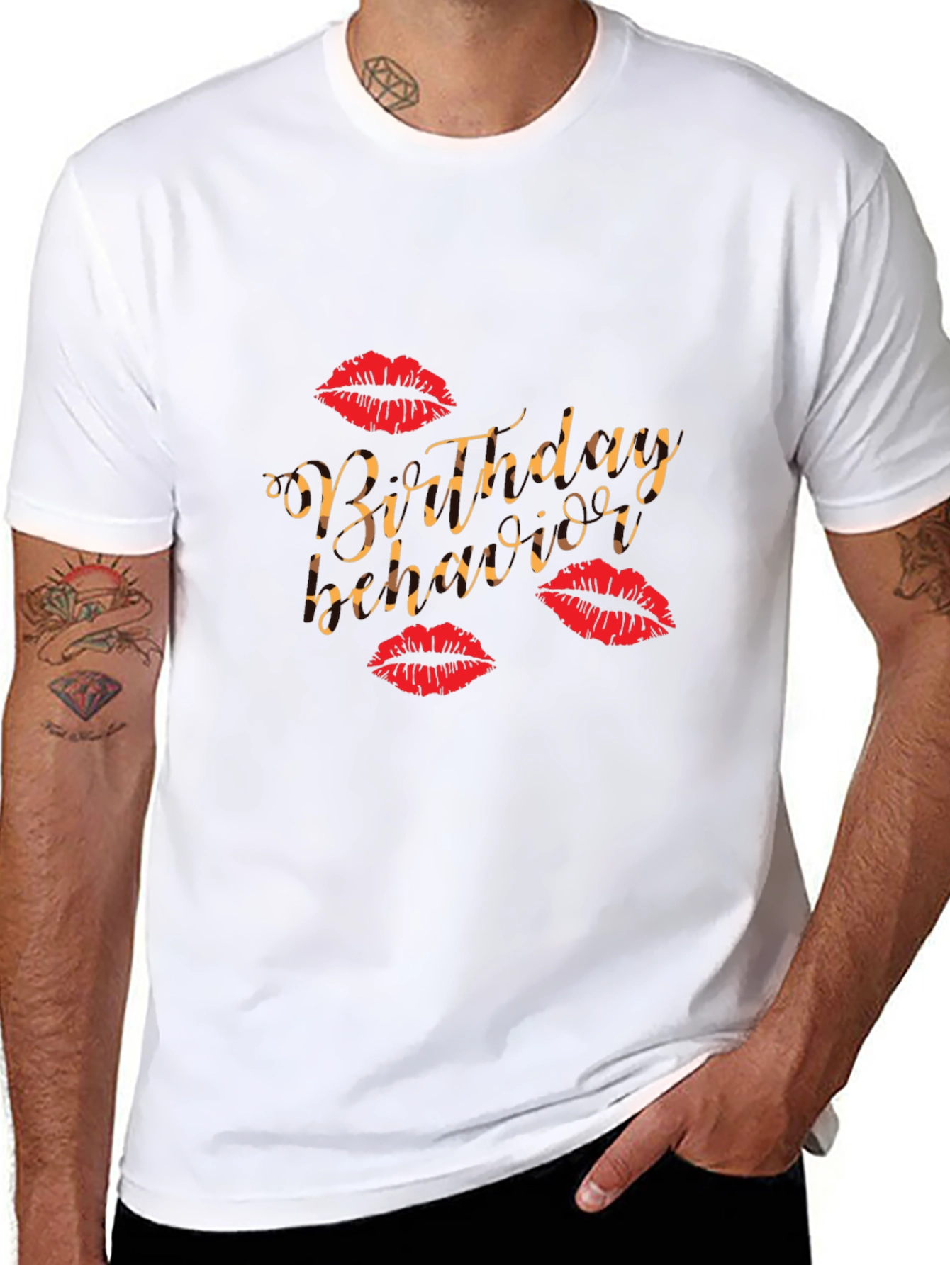 Birthday Vibes Graphic Tee - Kiss Print