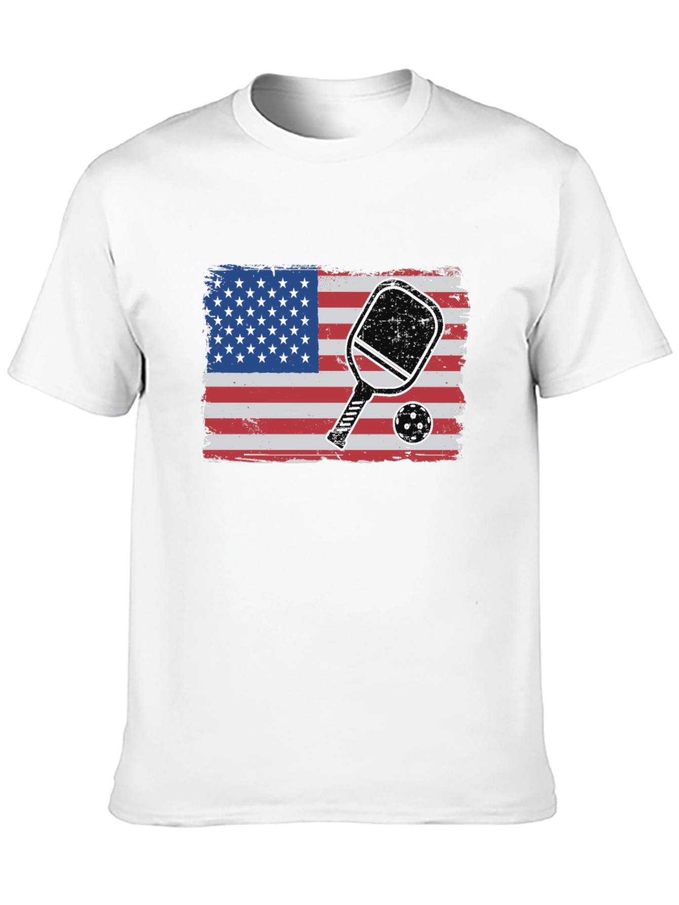 Pickleball USA Flag Graphic T-Shirt