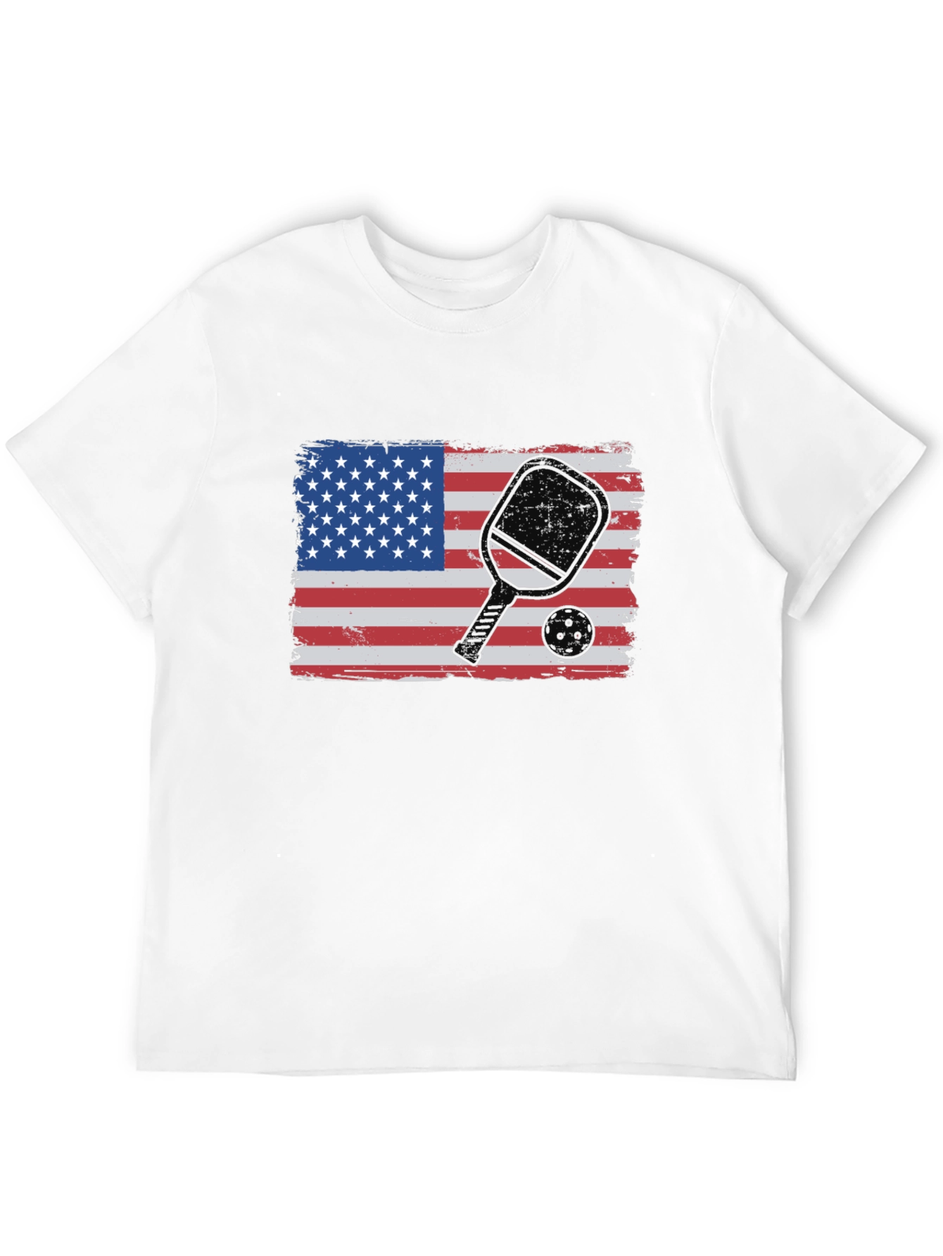 Pickleball USA Flag Graphic T-Shirt