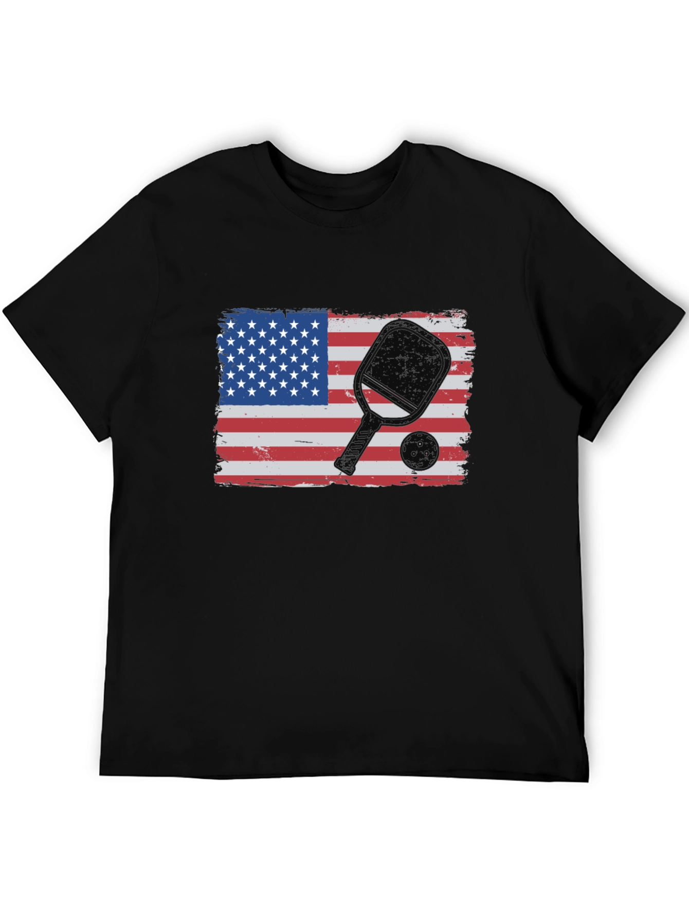 Pickleball USA Flag Graphic T-Shirt