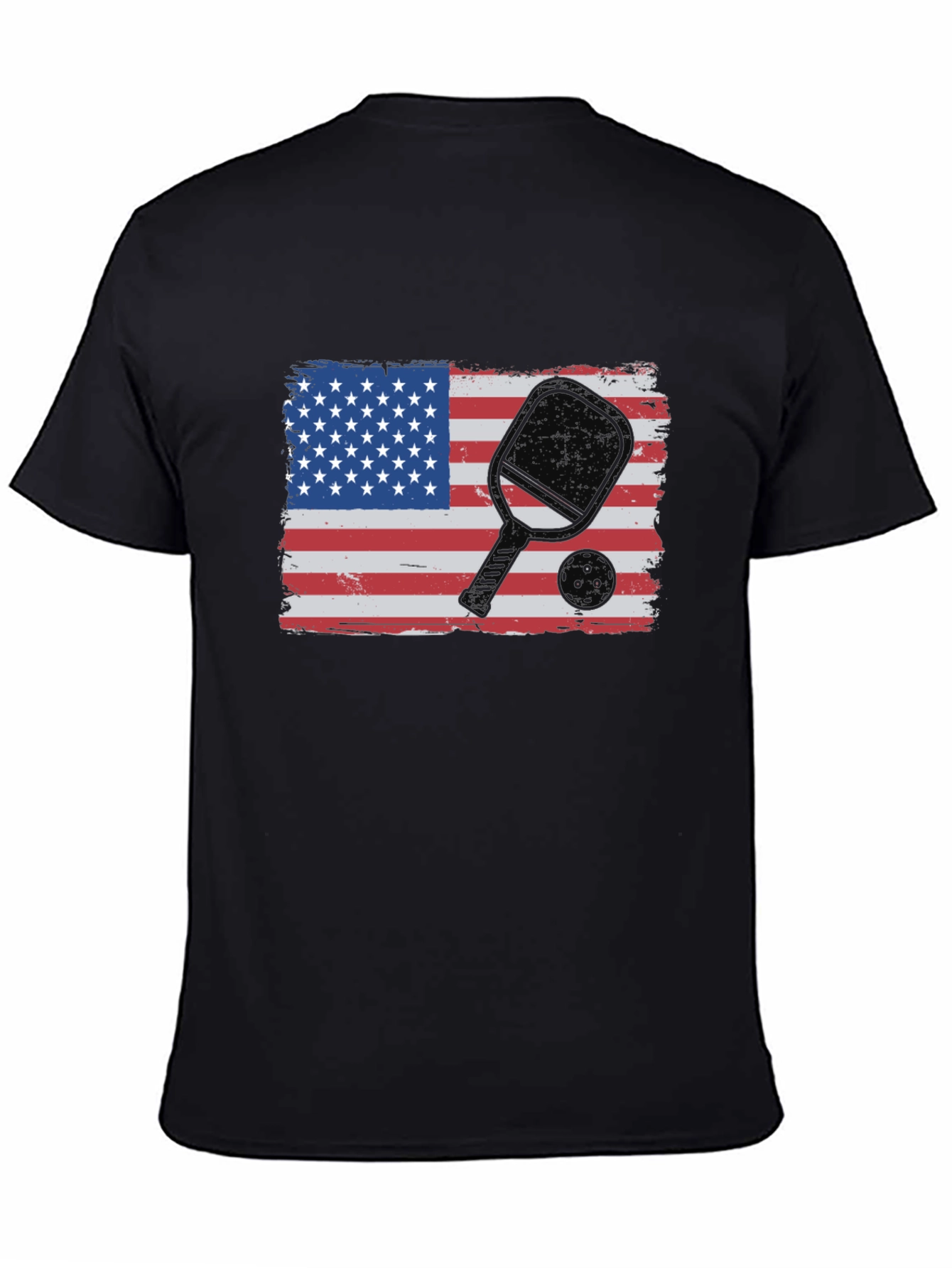 Pickleball USA Flag Graphic T-Shirt