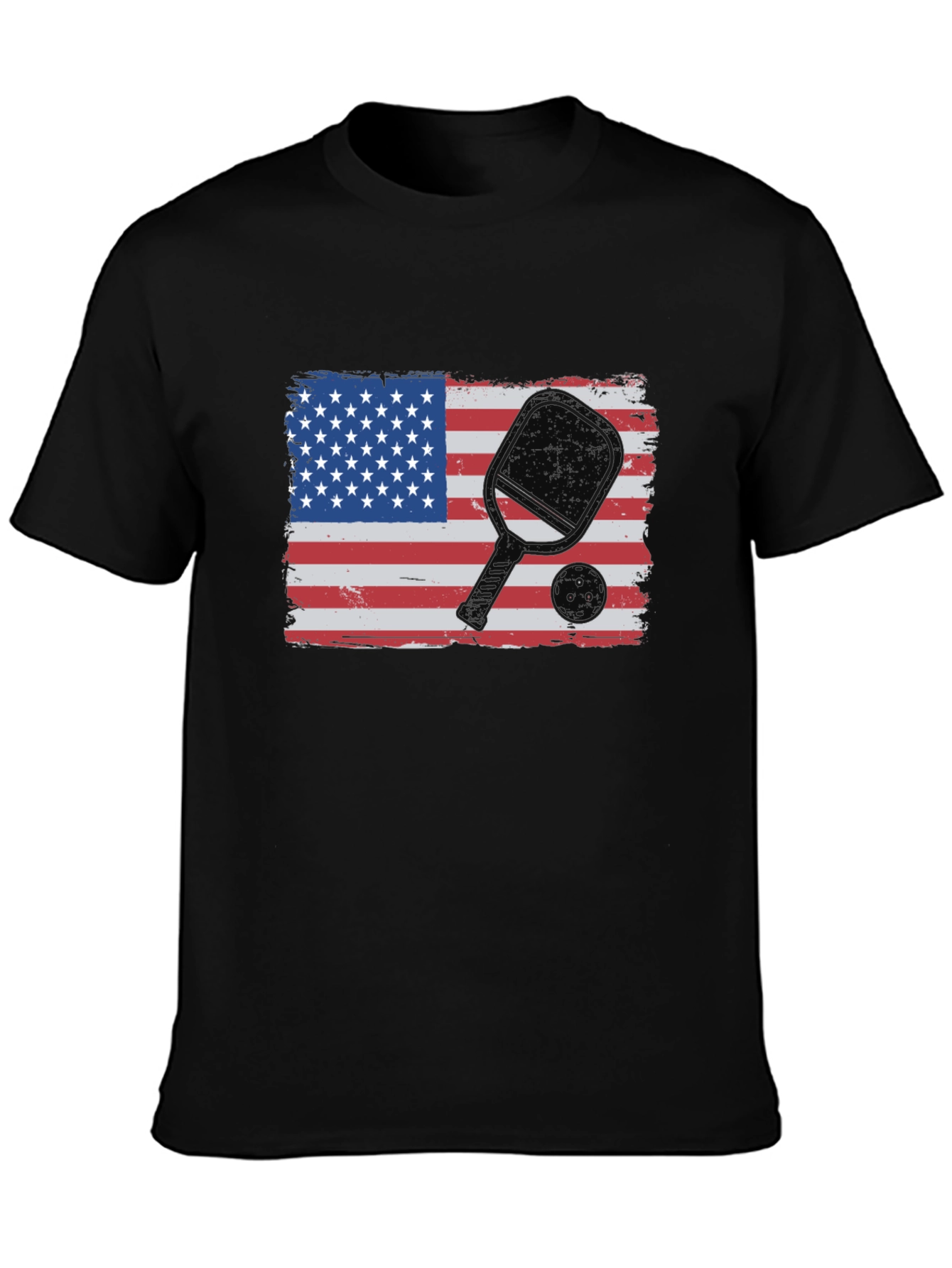 Pickleball USA Flag Graphic T-Shirt