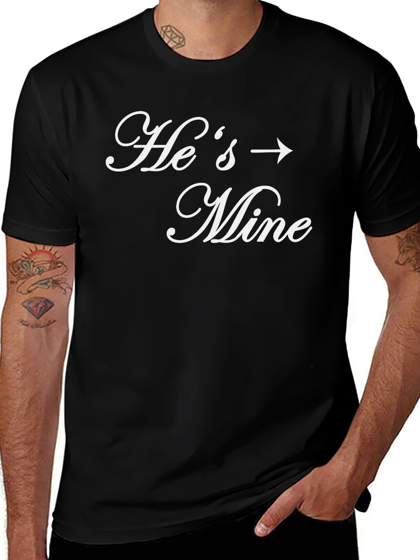 Hes Mine T-Shirt Funny Couple Matching Tee