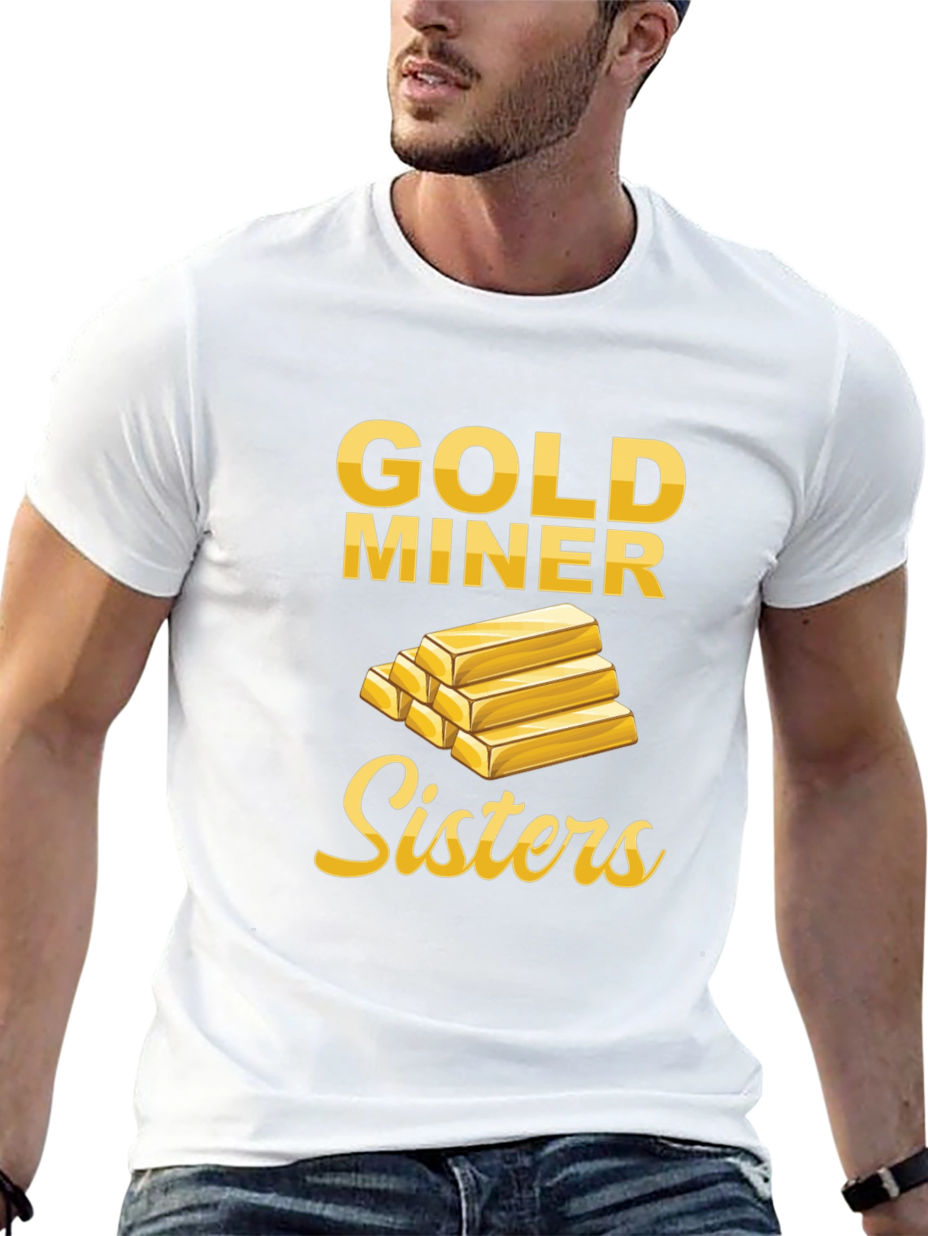 Gold Miner Sisters Graphic Tee - Novelty T-Shirt