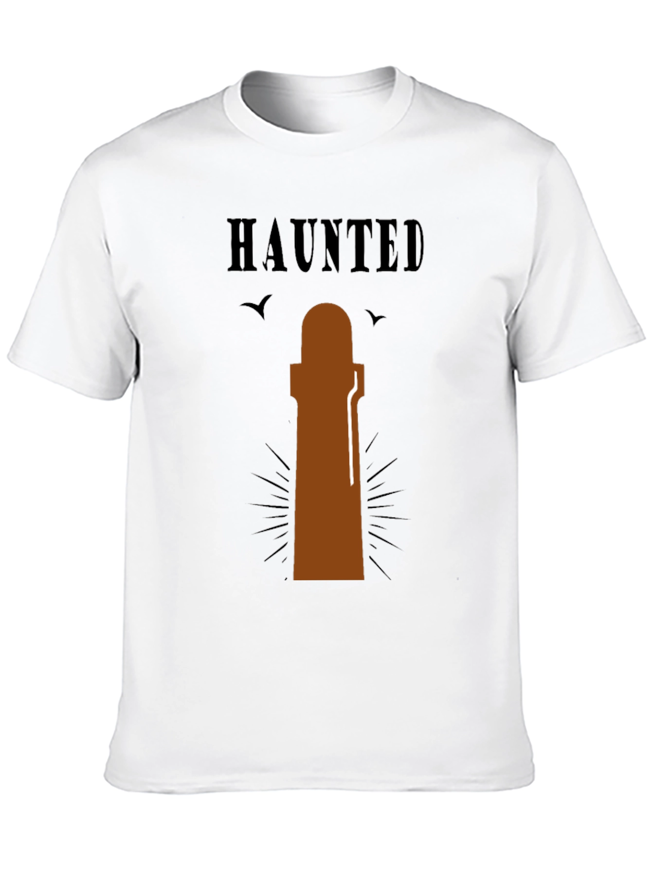Haunted Lighthouse Graphic T-Shirt - Spooky Tee