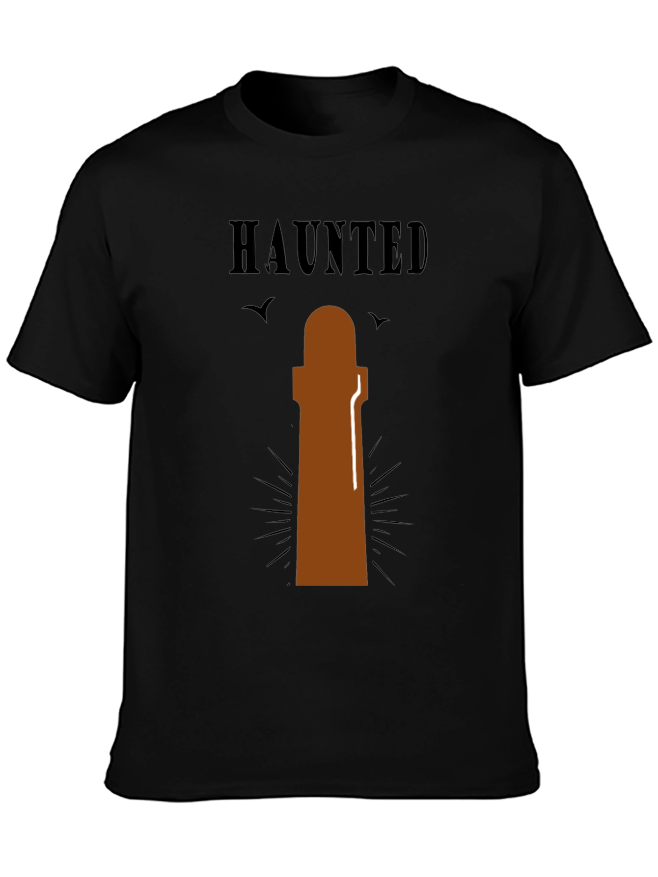 Haunted Lighthouse Graphic T-Shirt - Spooky Tee