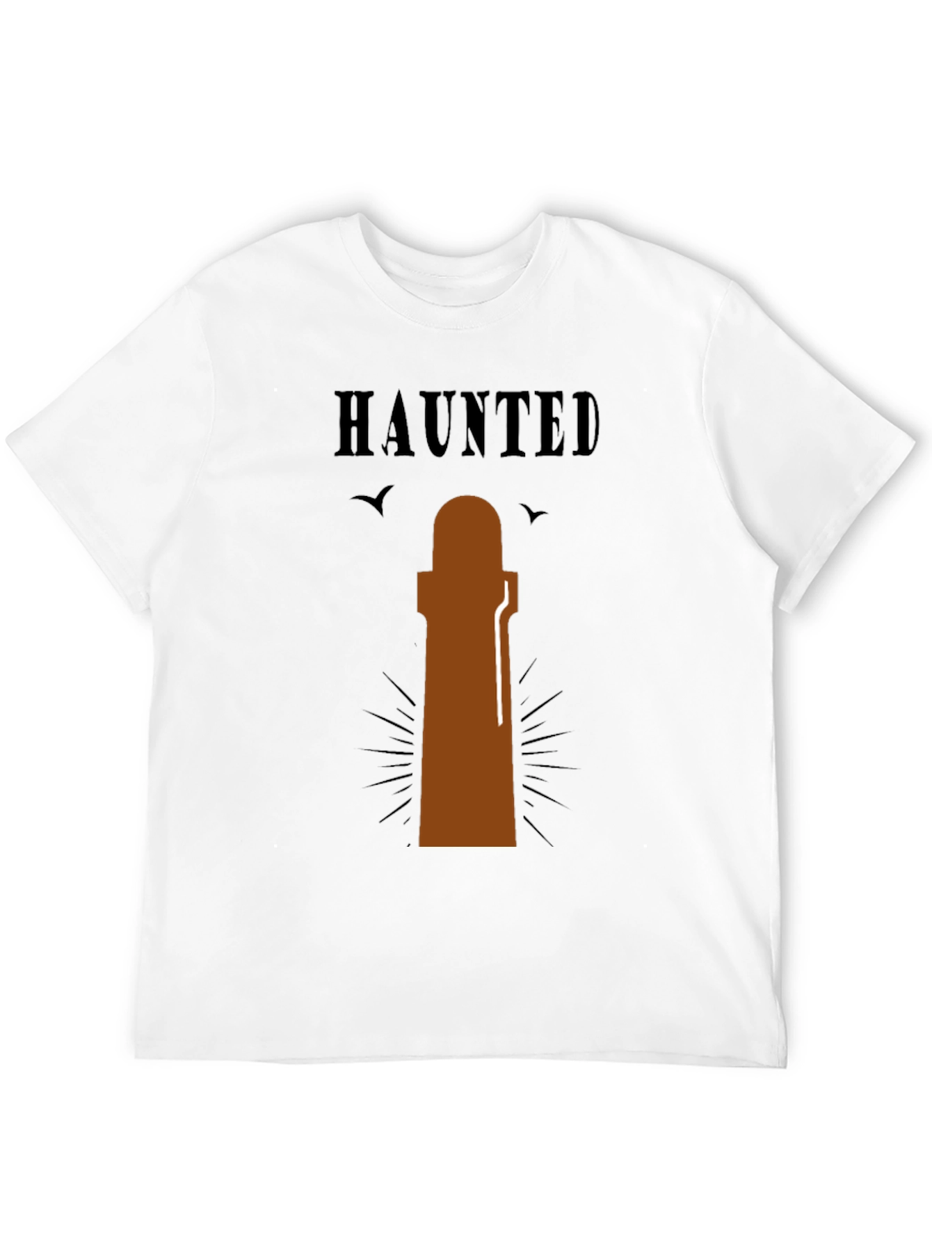 Haunted Lighthouse Graphic T-Shirt - Spooky Tee