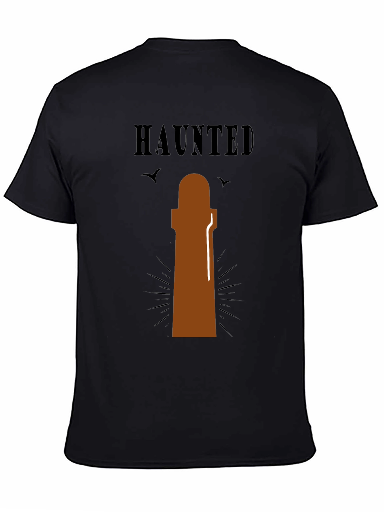 Haunted Lighthouse Graphic T-Shirt - Spooky Tee