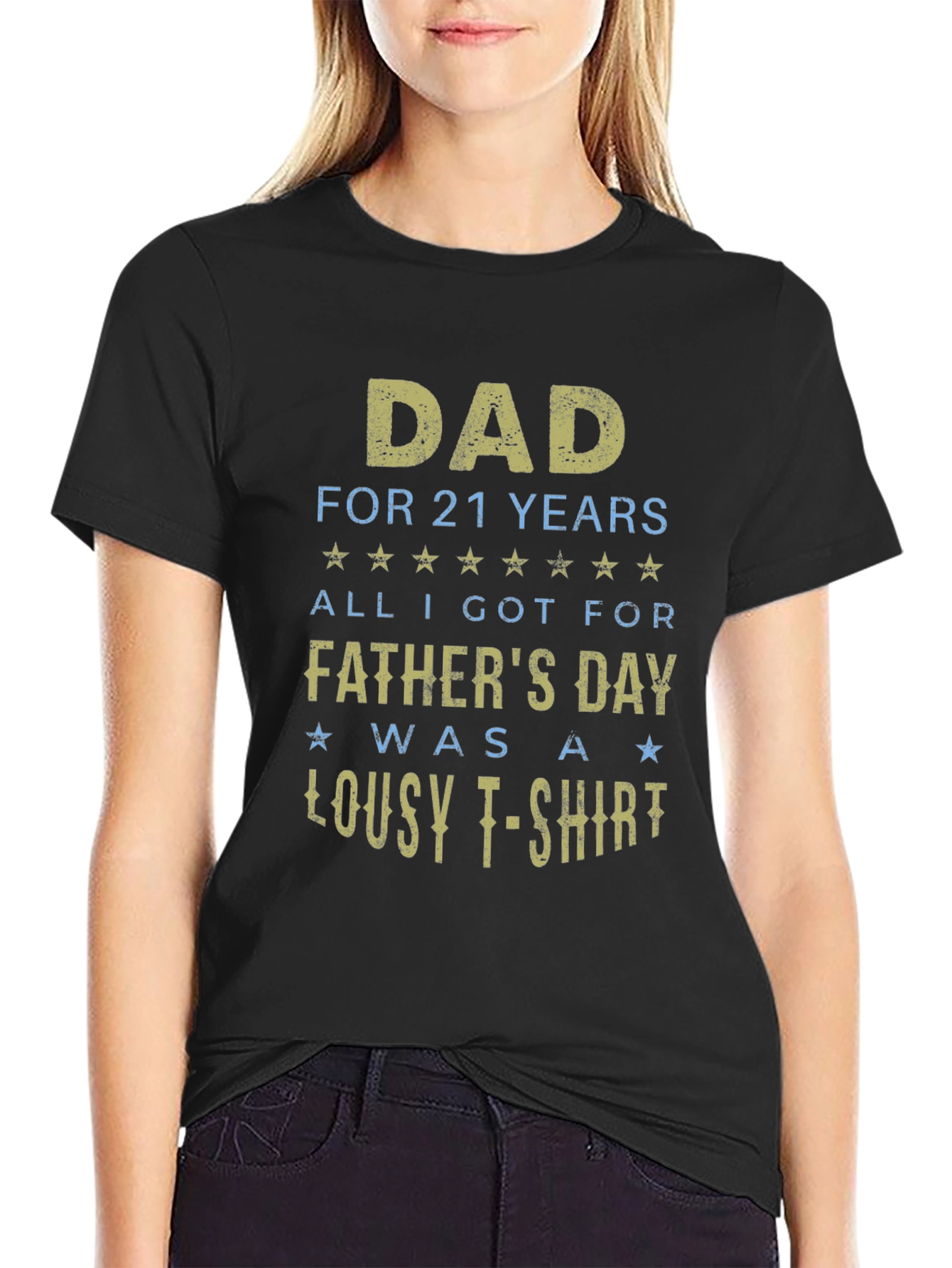 Dad For 21 Years Funny Fathers Day T-Shirt
