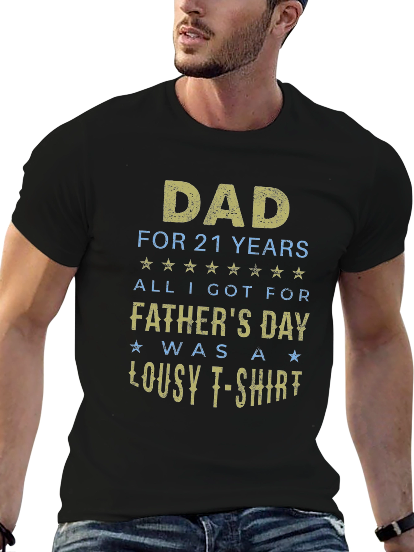 Dad For 21 Years Funny Fathers Day T-Shirt