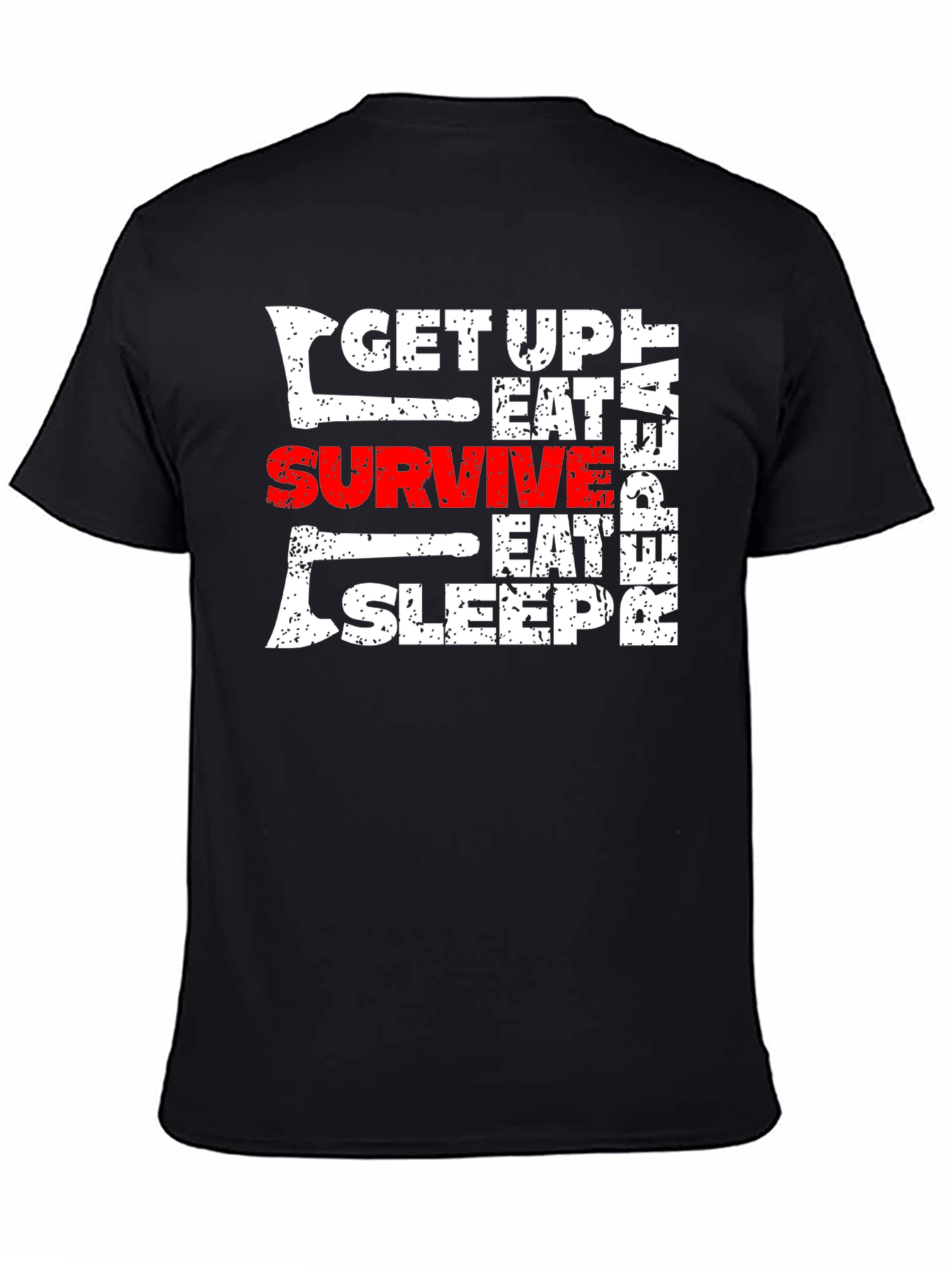 Get Up Eat Survive T-Shirt Black