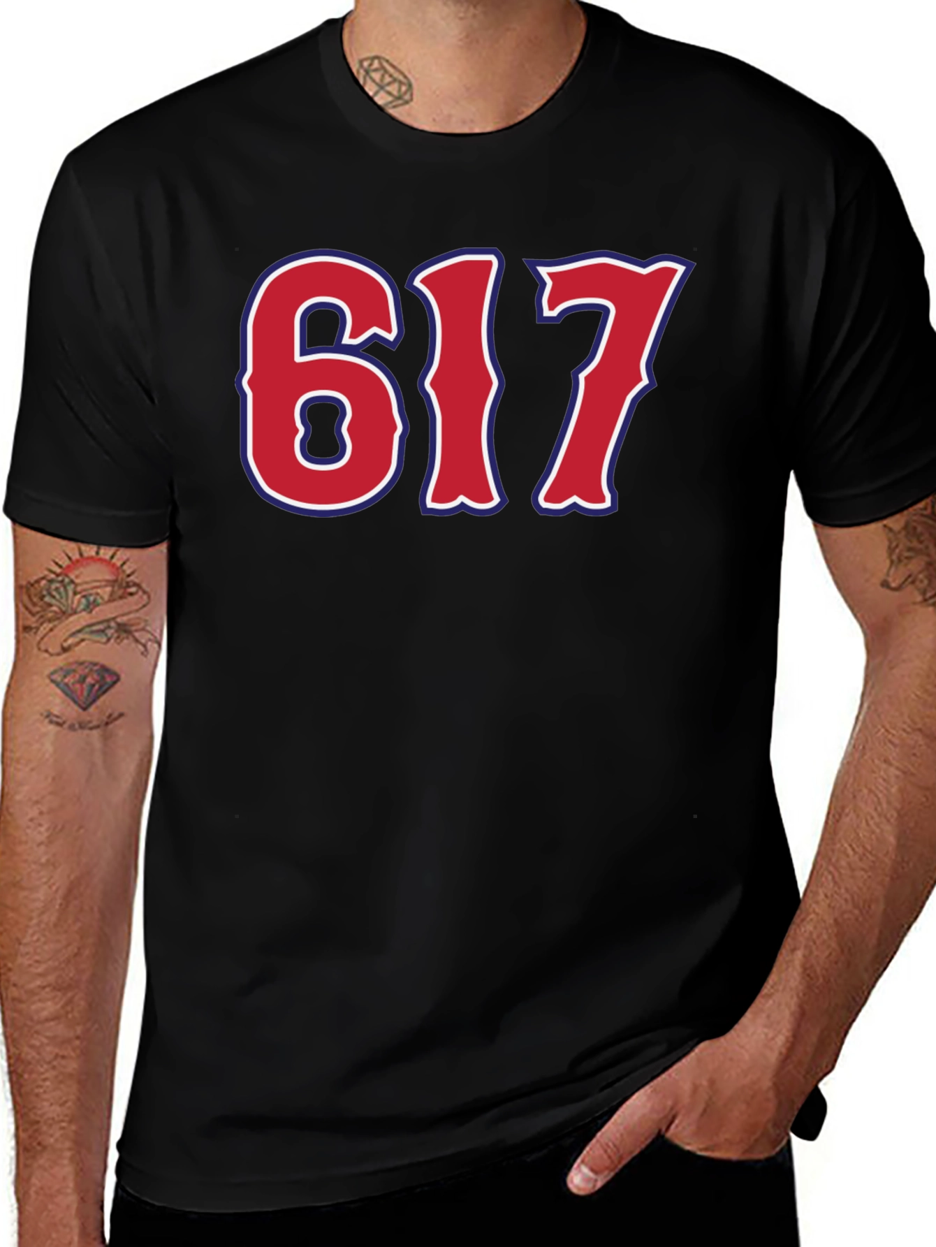 617 Boston Area Code Graphic Tee