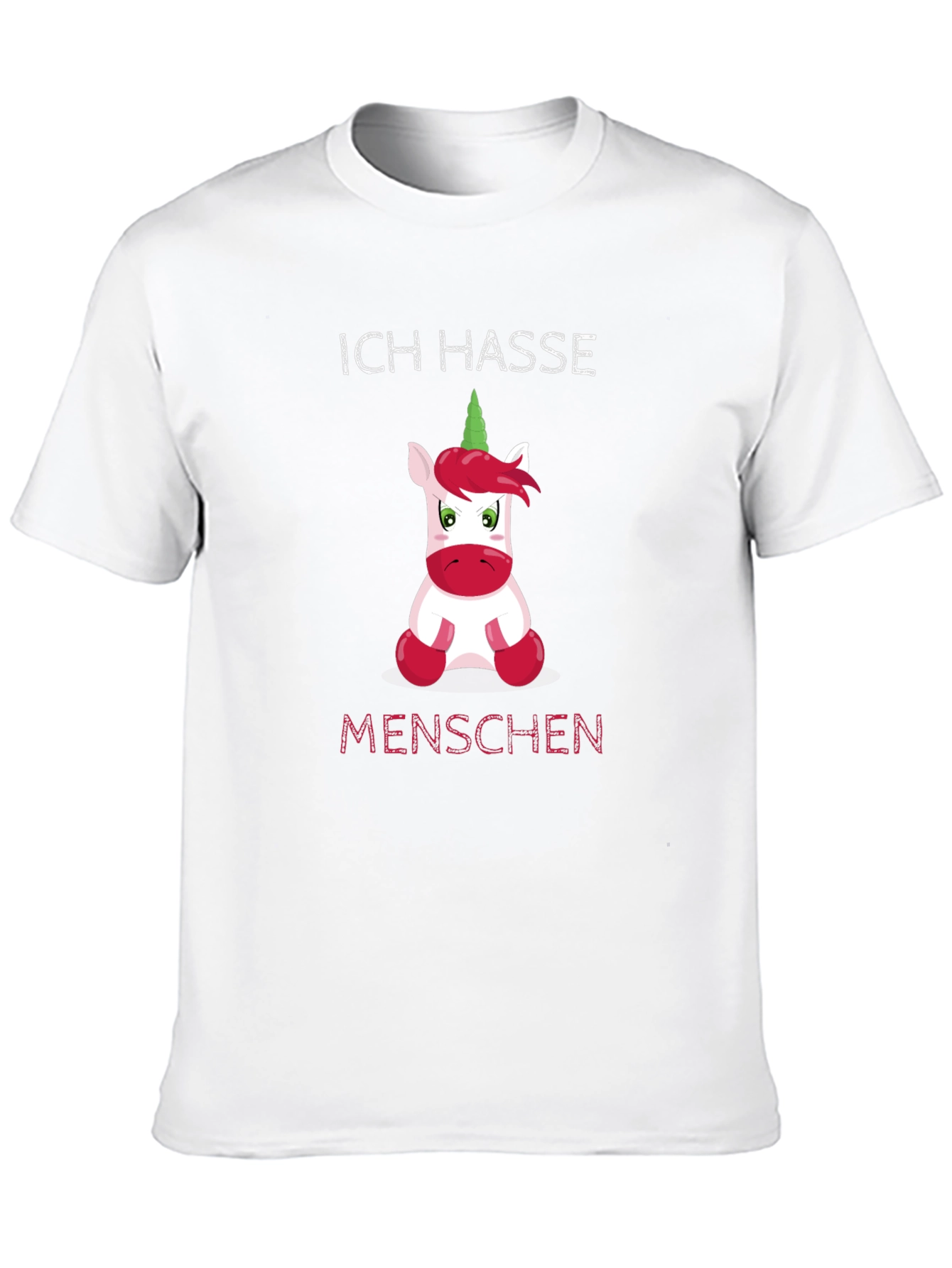 Ich Hasse Menschen Unicorn Graphic T-Shirt