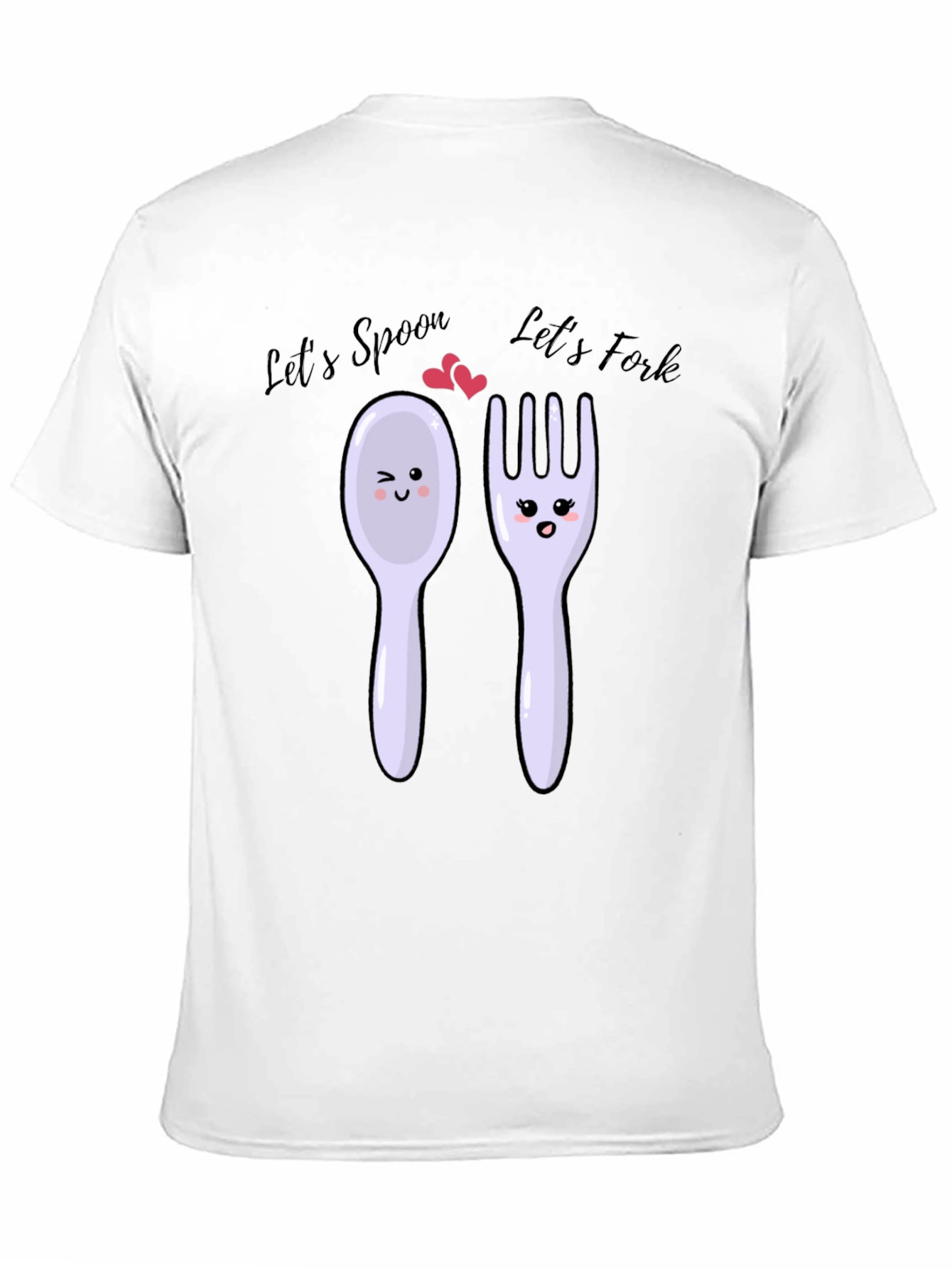 Lets Spoon Lets Fork Black T-Shirt