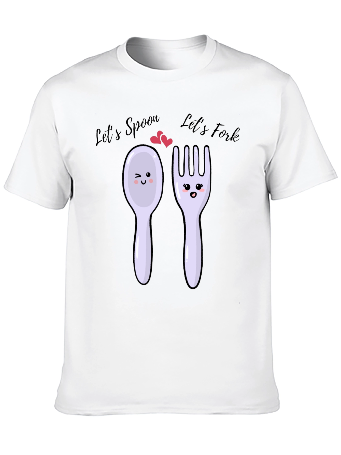 Lets Spoon Lets Fork Black T-Shirt