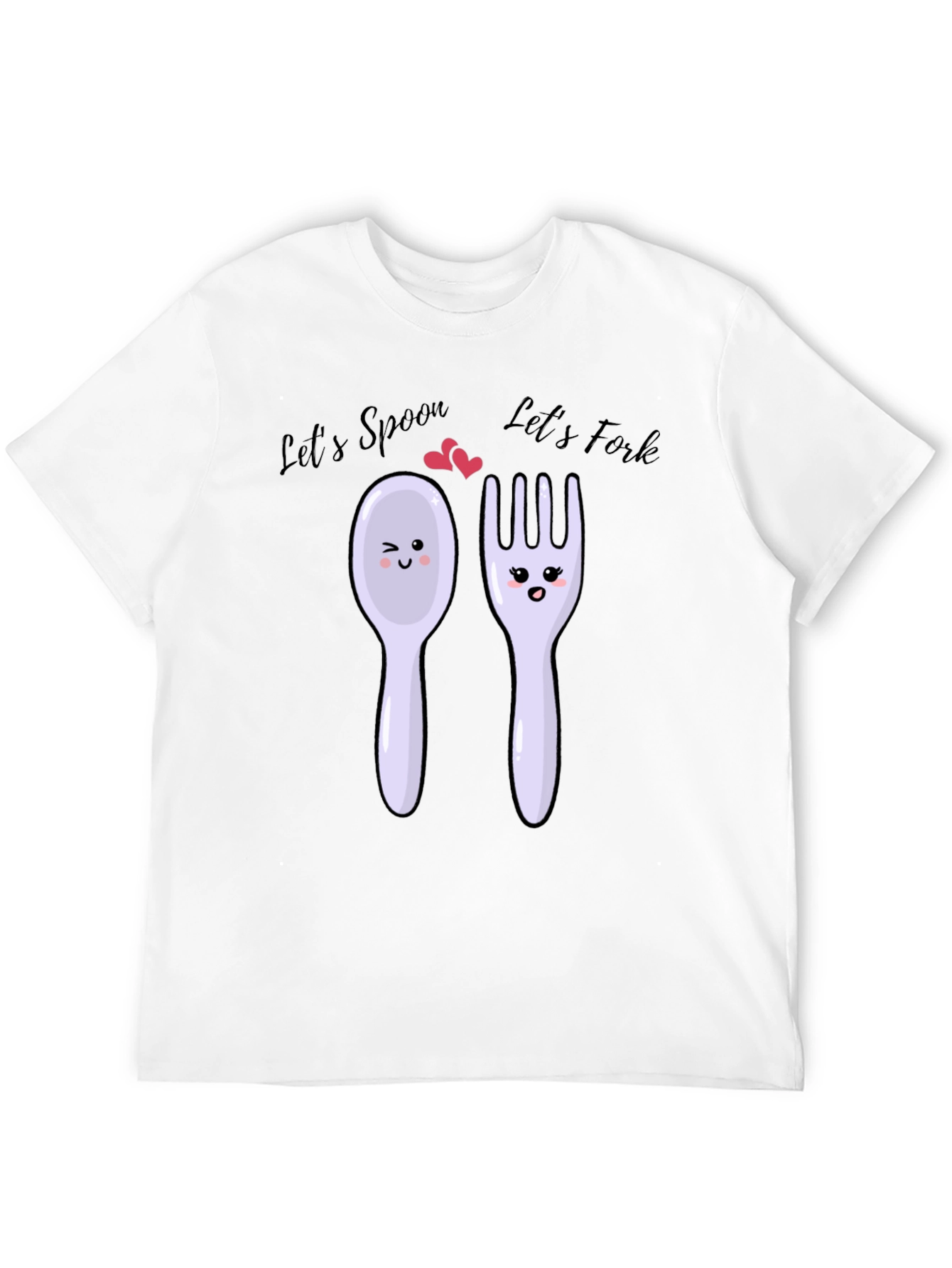 Lets Spoon Lets Fork Black T-Shirt