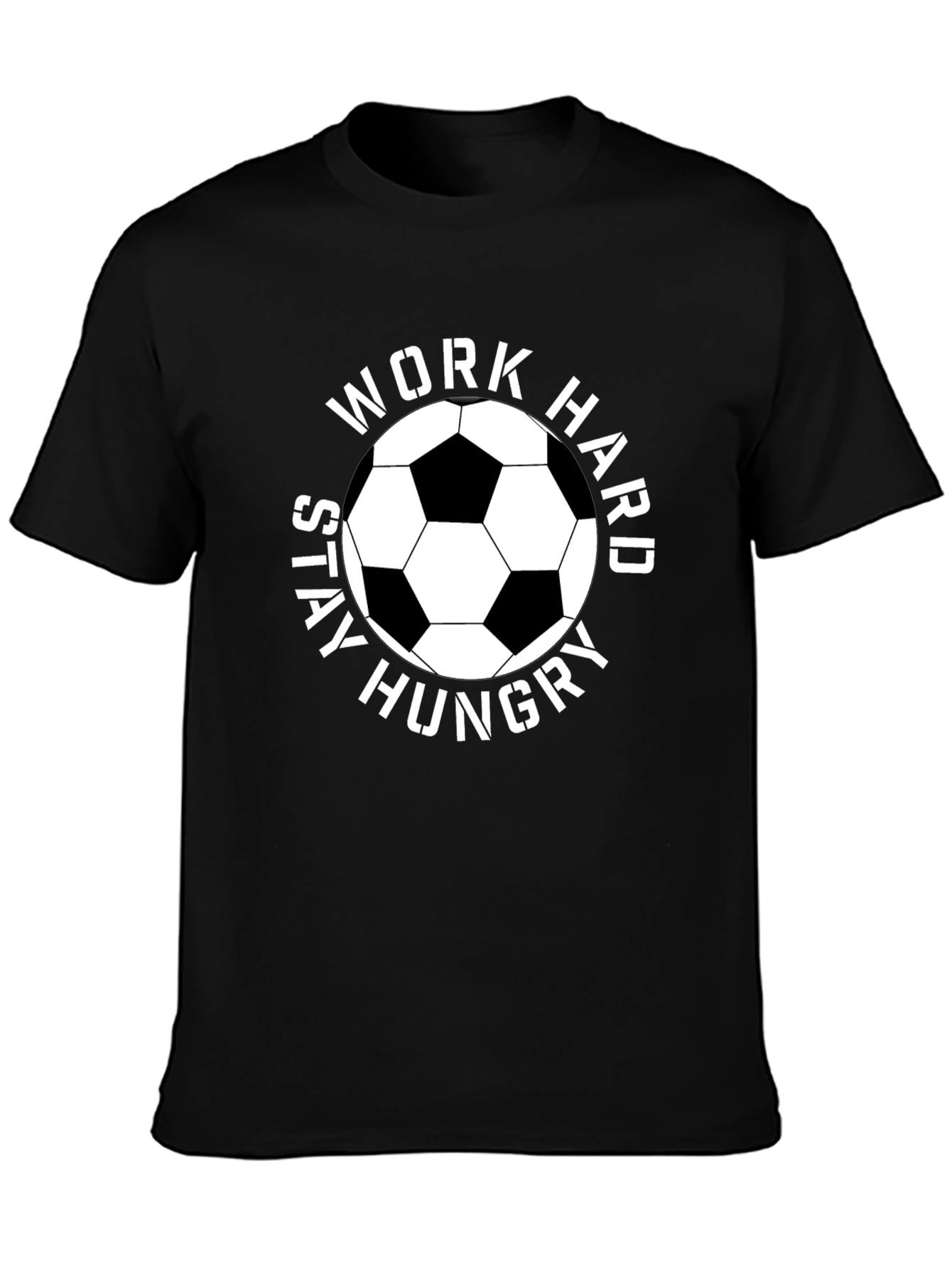 Work Hard Stay Hungry Soccer Graphic Tee