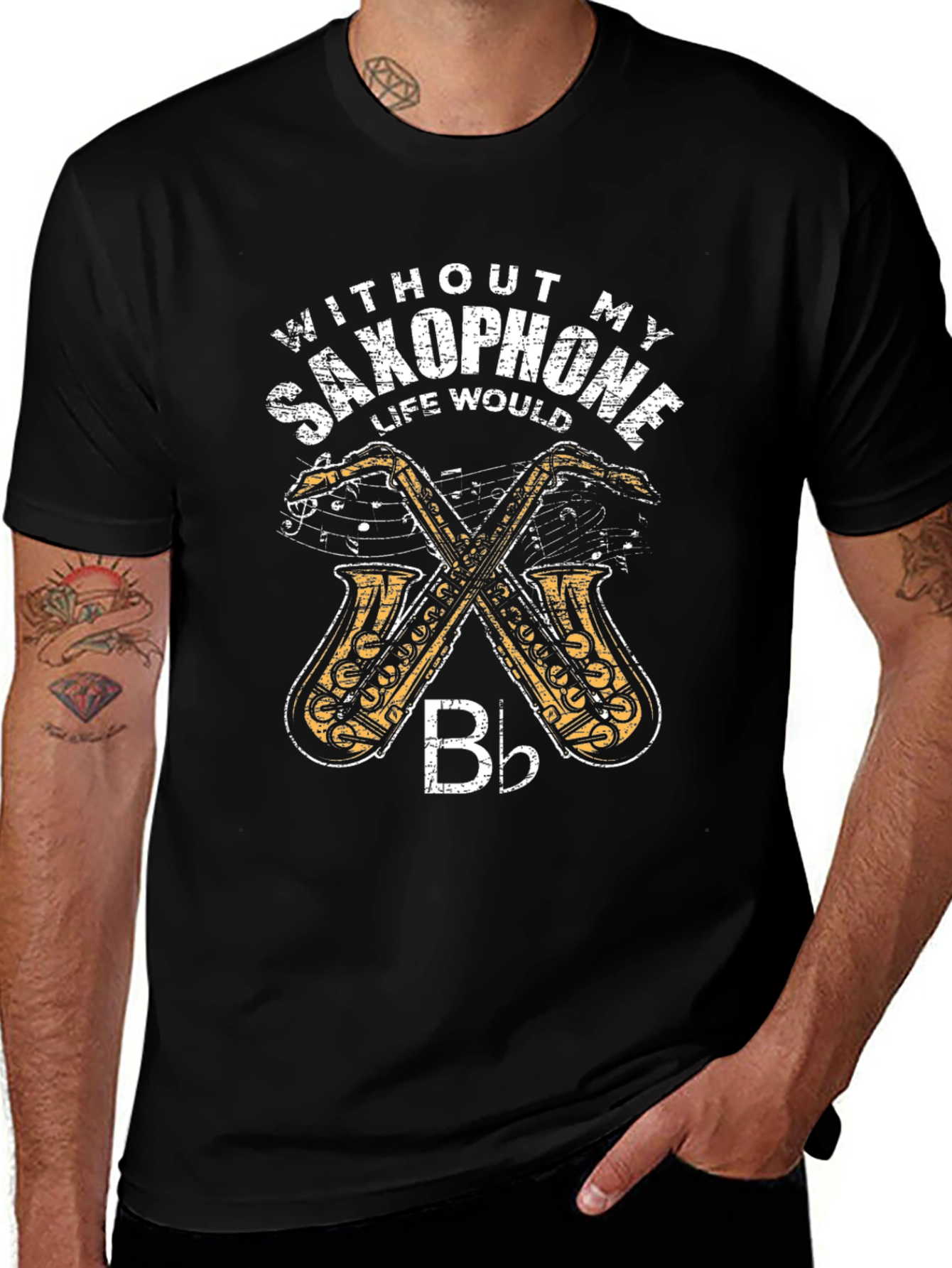 Saxophone Music T-Shirt - Band Instrument Tee