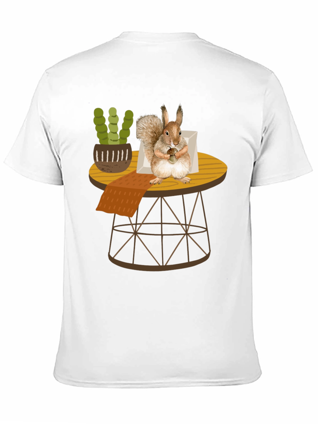 Squirrel on Table Graphic Tee - Whimsical Comfort
