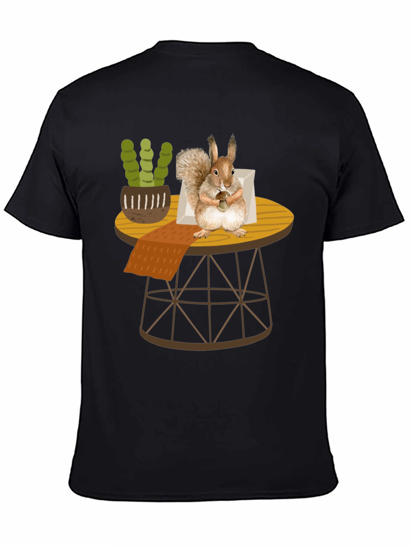 Squirrel on Table Graphic Tee - Whimsical Comfort