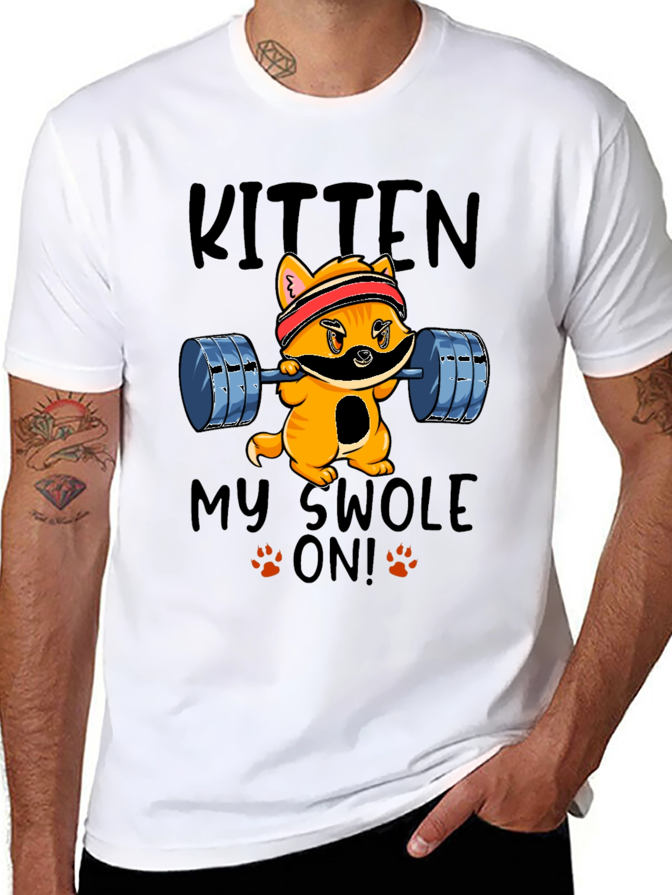Kitten My Swole On! Gym Cat T-Shirt