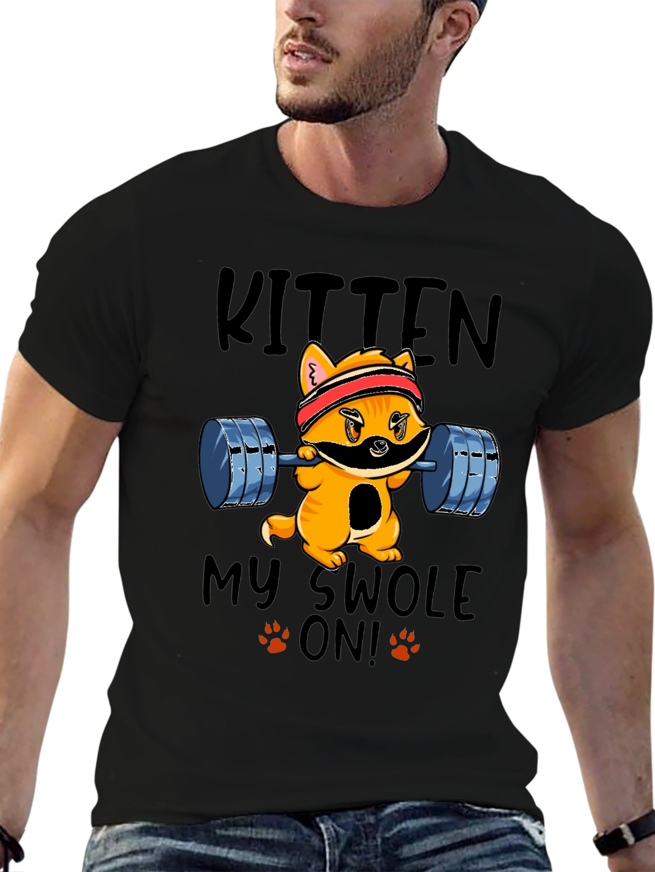 Kitten My Swole On! Gym Cat T-Shirt