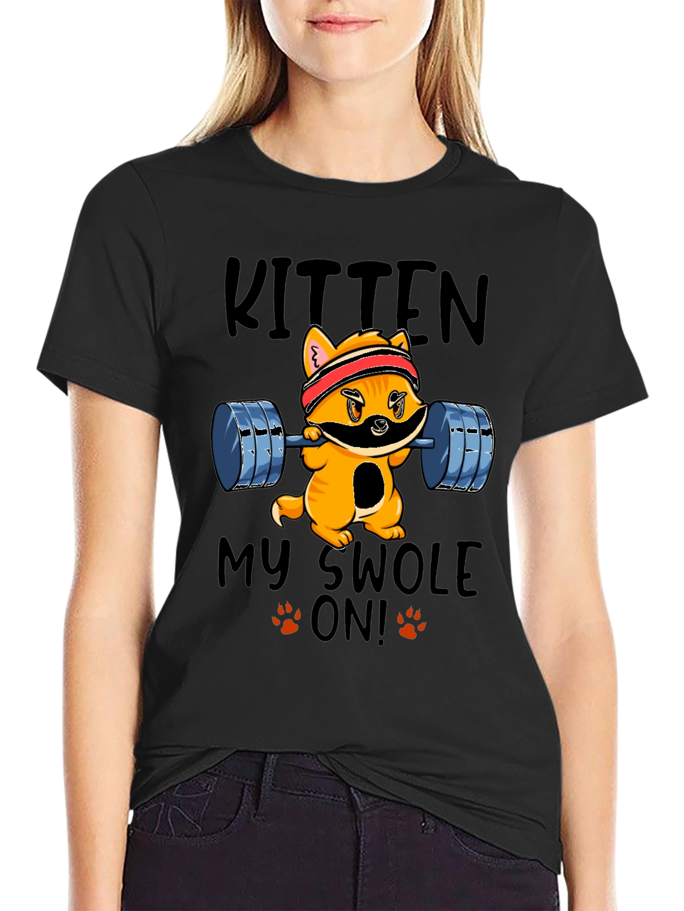 Kitten My Swole On! Gym Cat T-Shirt