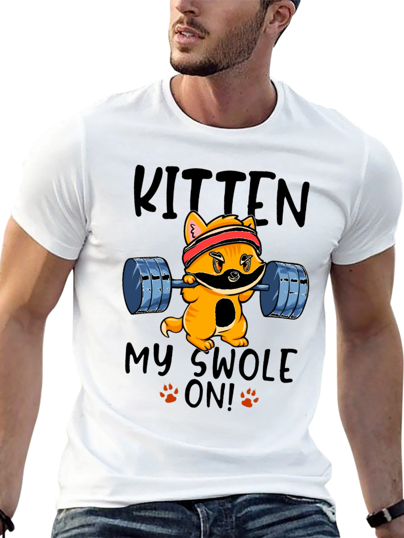 Kitten My Swole On! Gym Cat T-Shirt