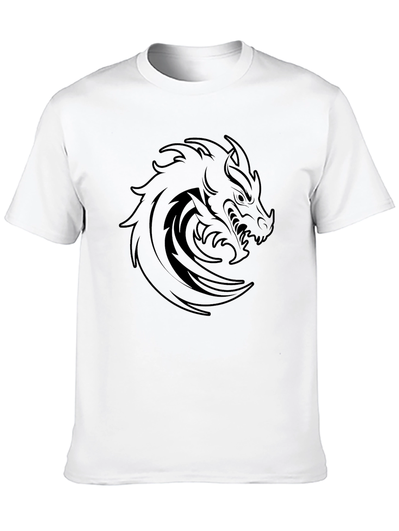 Mens Dragon Graphic Tee - Black