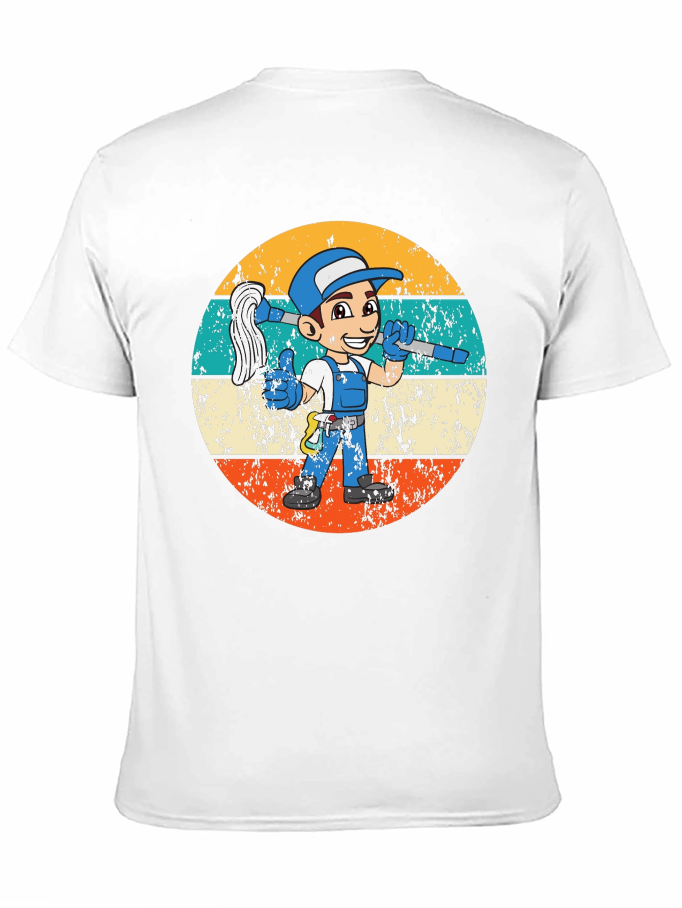 Retro Cleaning Crew Cartoon Tee