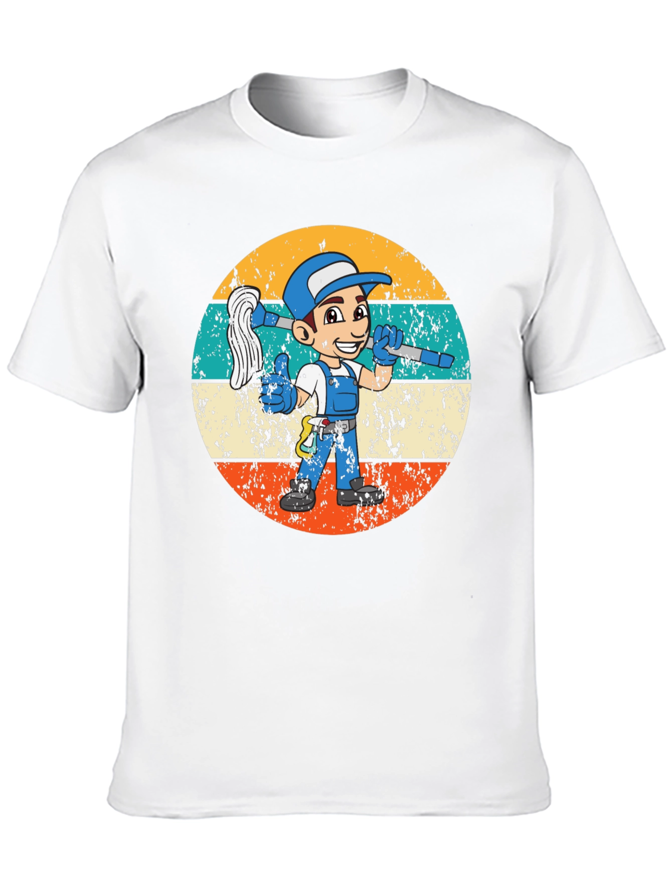 Retro Cleaning Crew Cartoon Tee