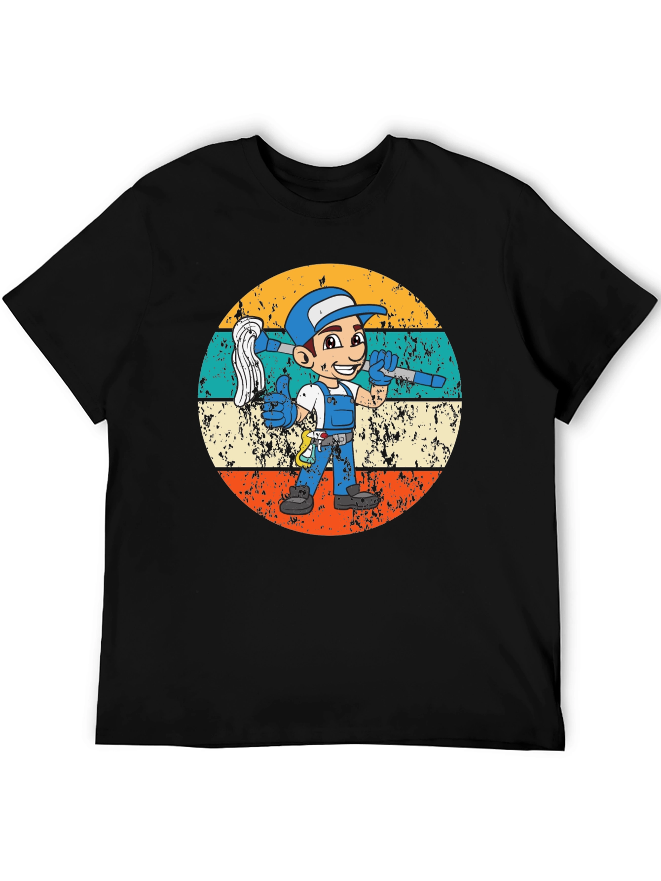Retro Cleaning Crew Cartoon Tee