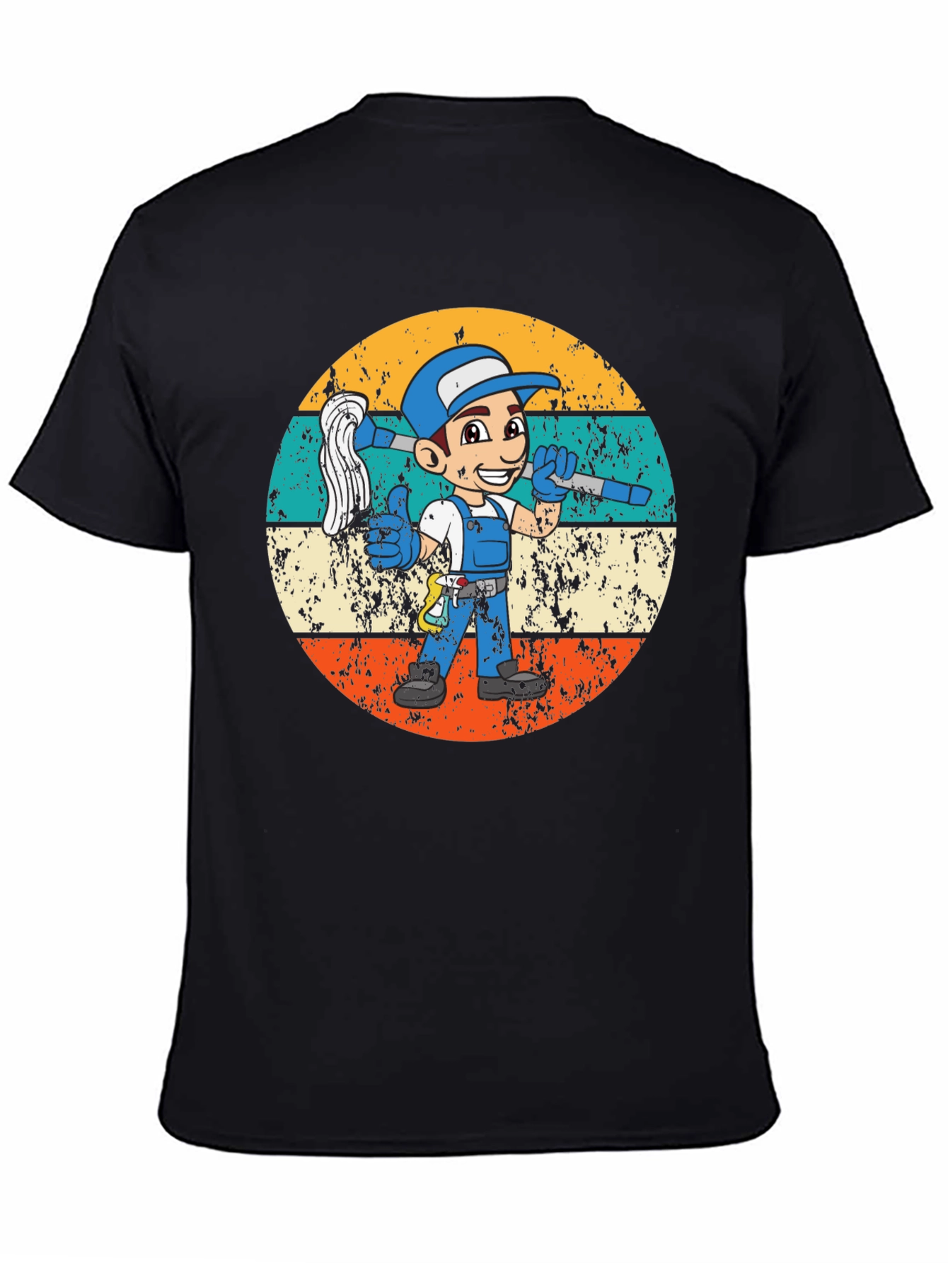 Retro Cleaning Crew Cartoon Tee