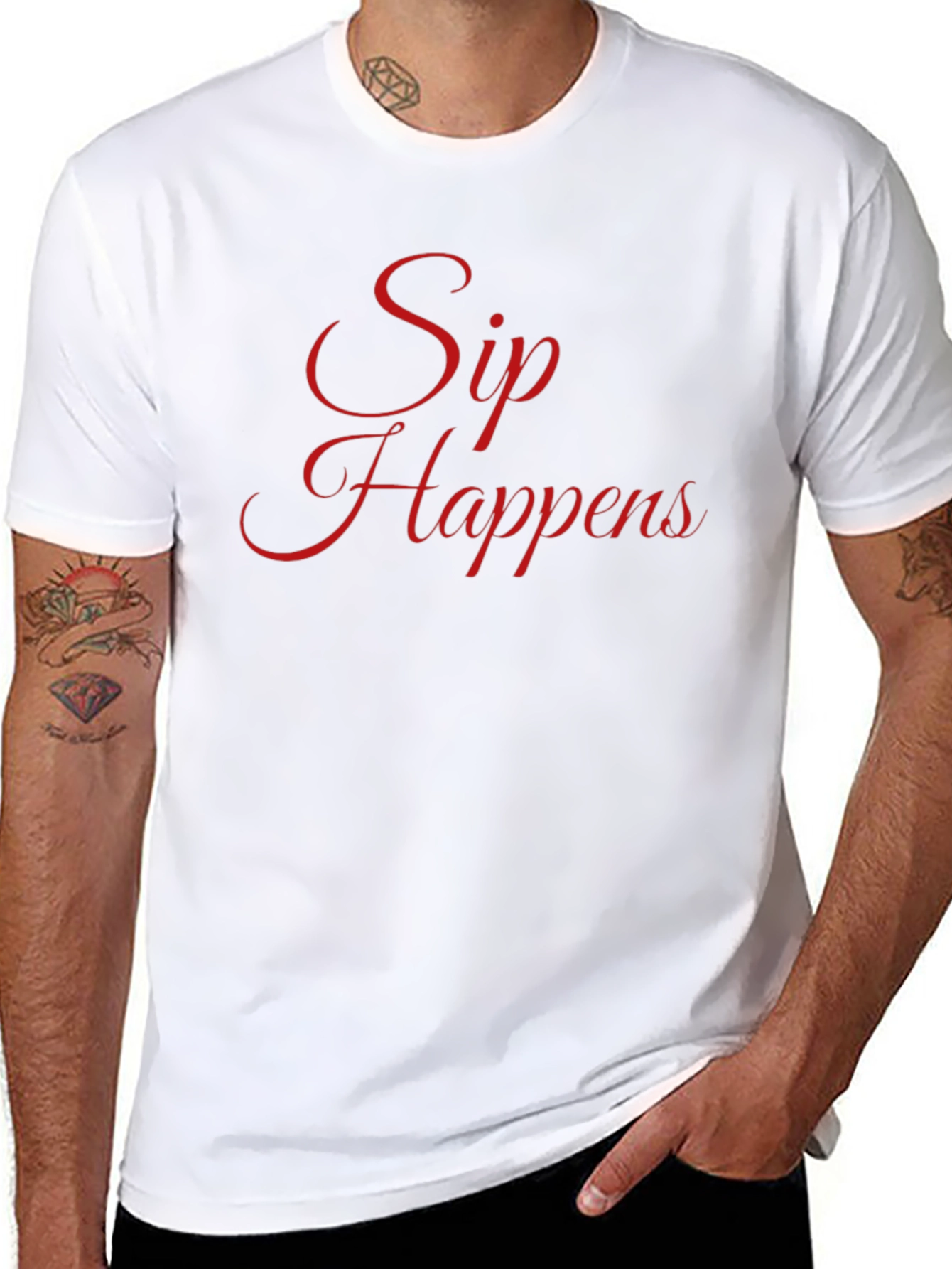 Sip Happens Black T-Shirt