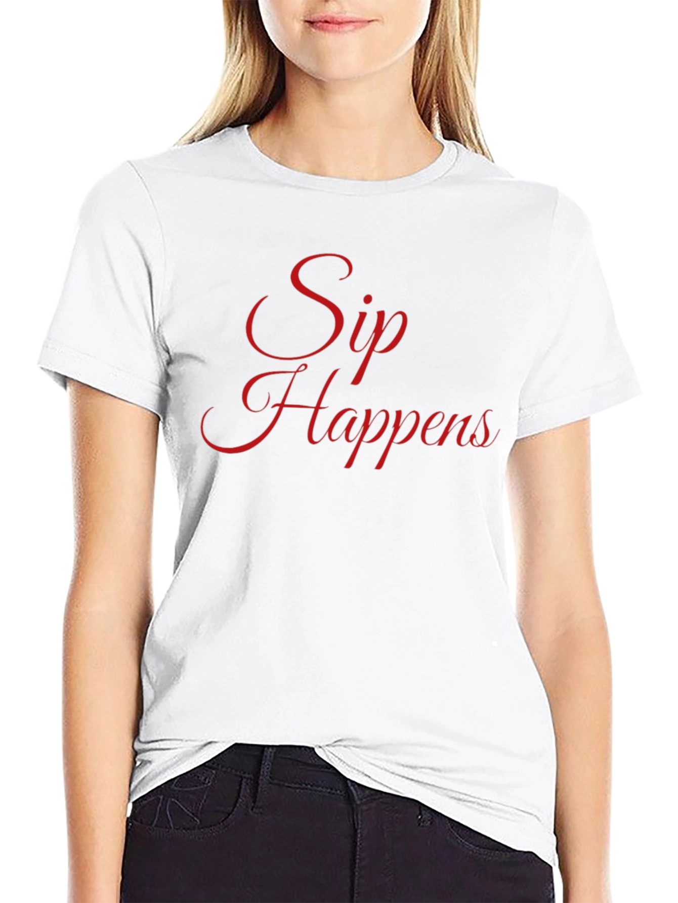 Sip Happens Black T-Shirt