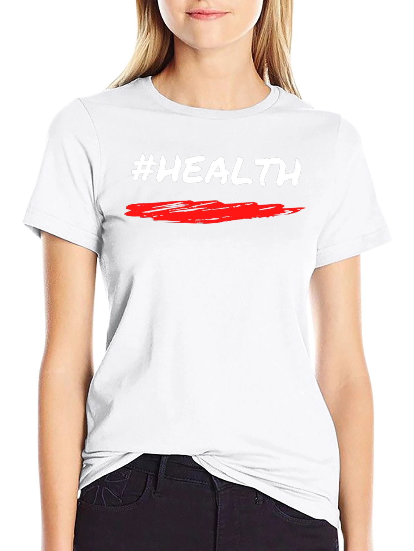 #Health Black T-Shirt