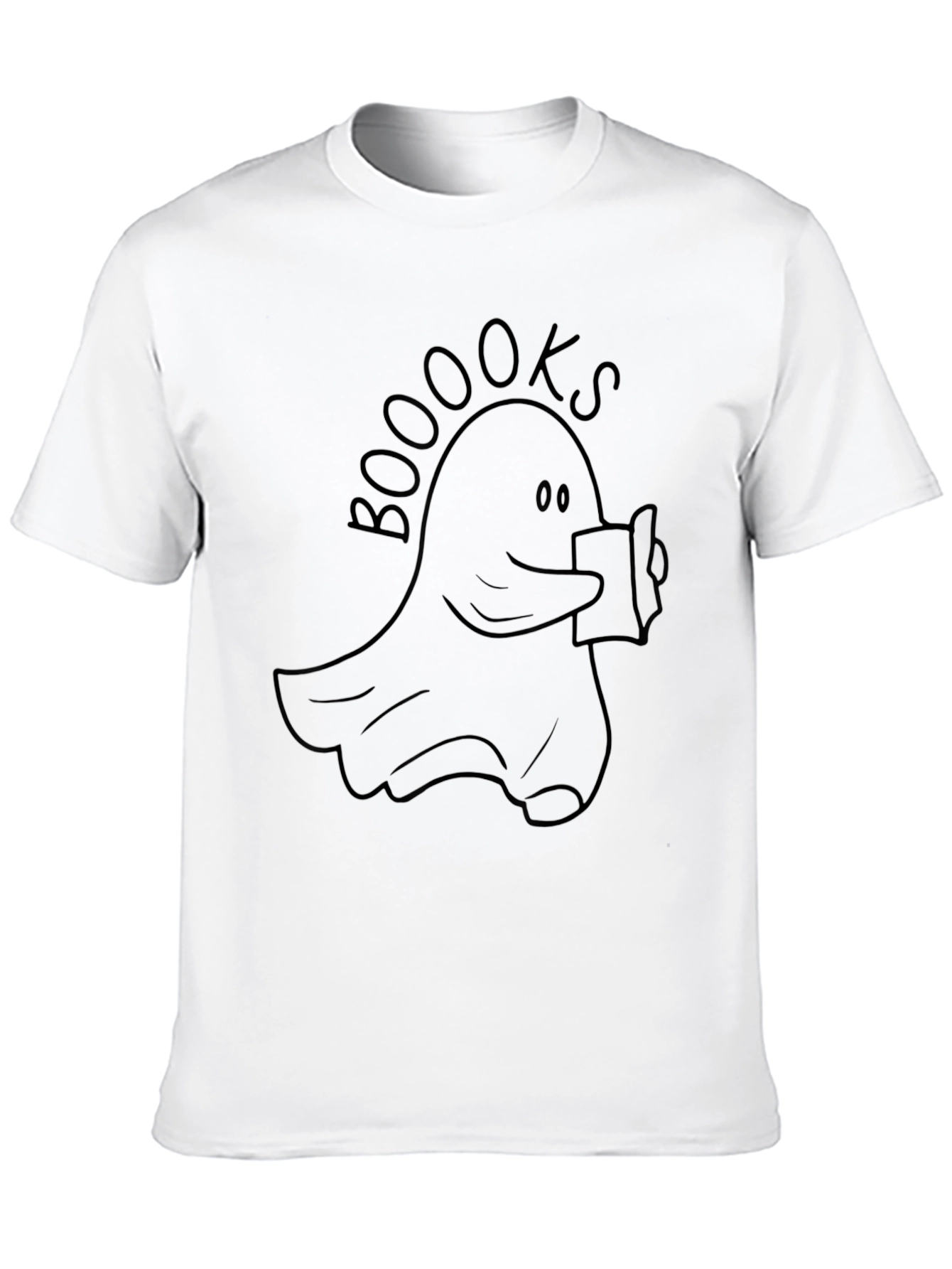 Booooks Ghost Reading T-Shirt - Halloween Apparel
