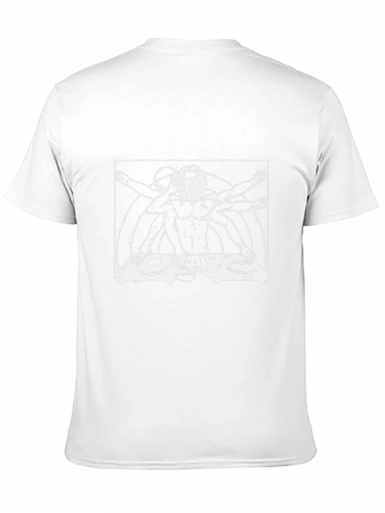 DJ Vitruvian Man Black T-Shirt