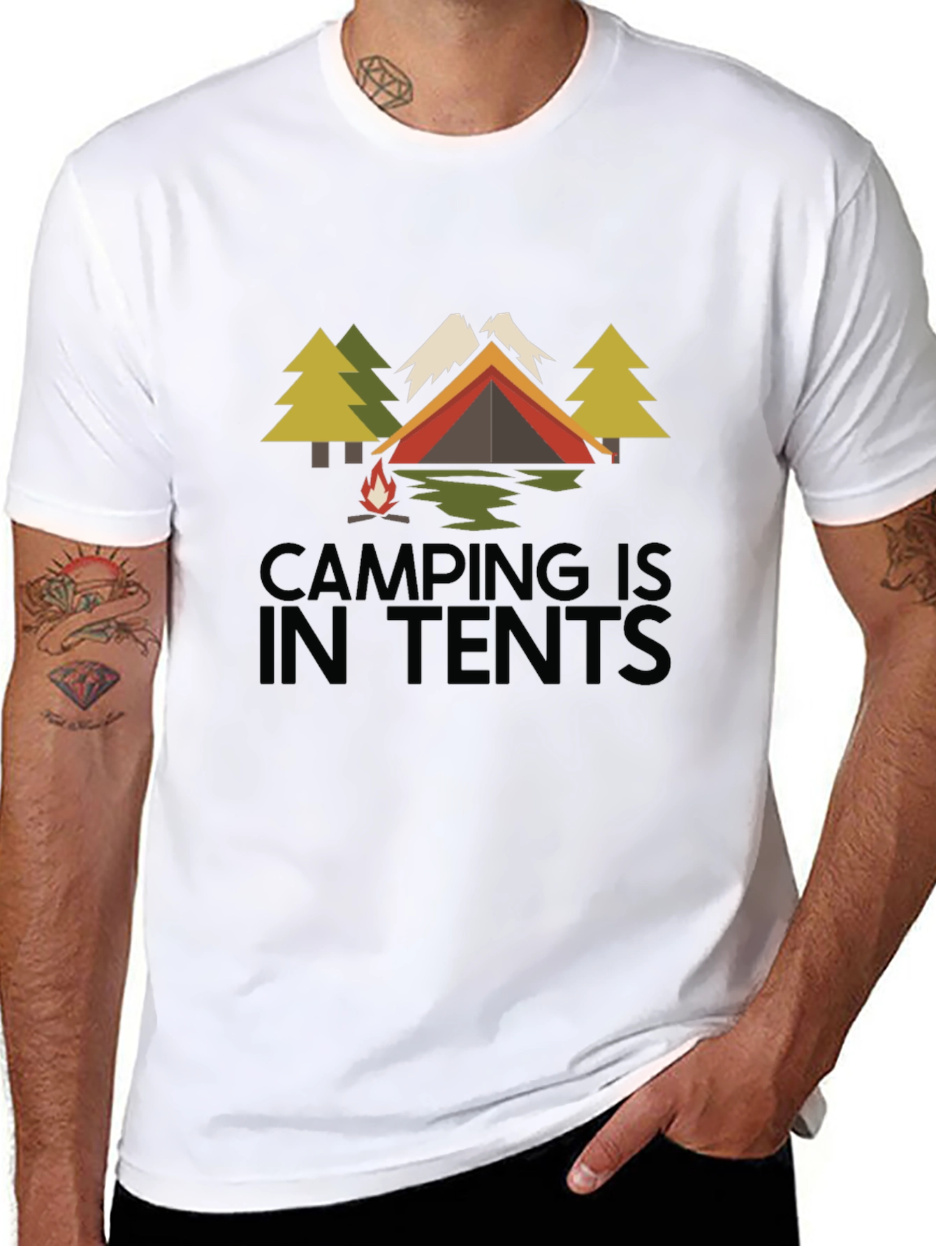 Camping is in Tents Graphic Tee
